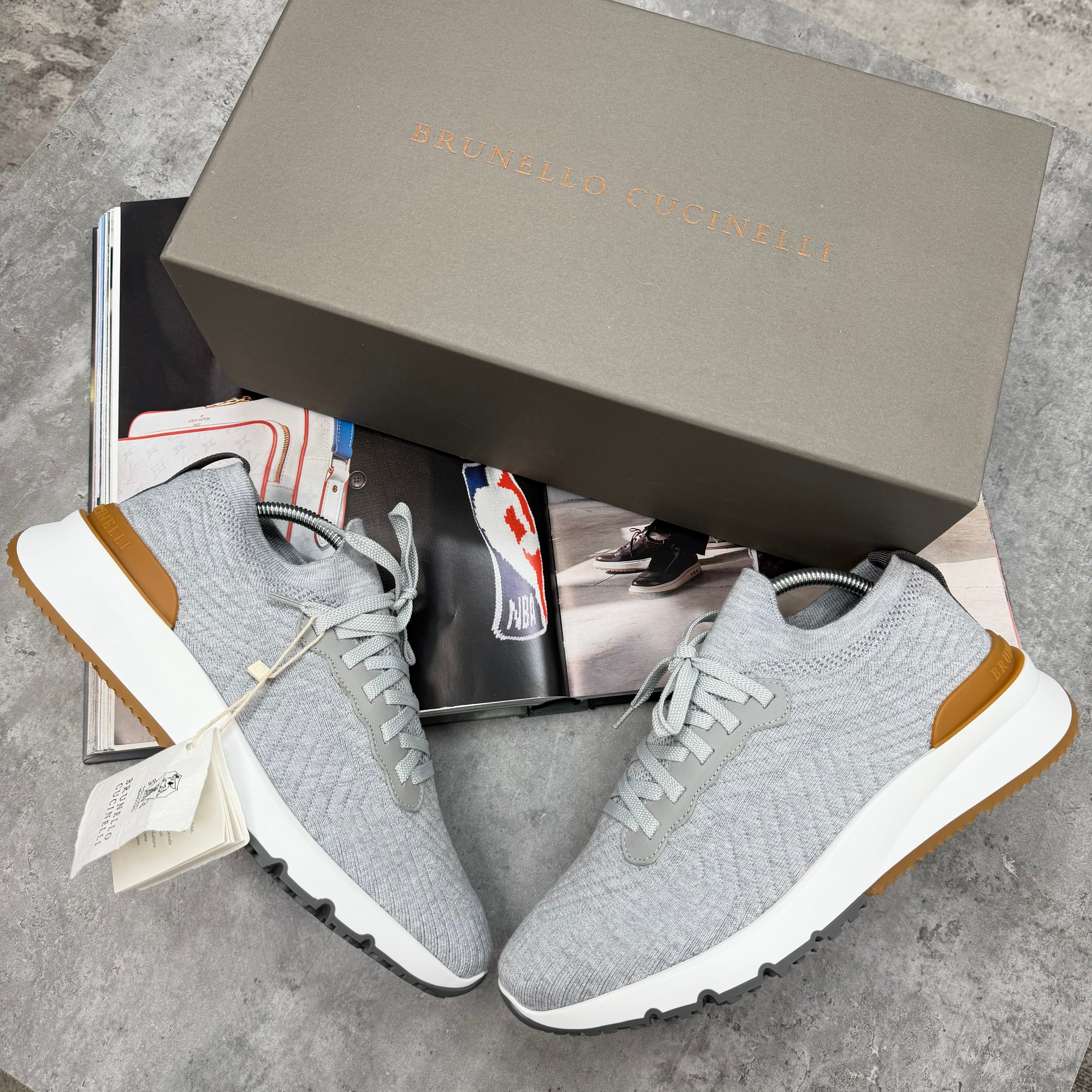 BRUNELLO - TRAINERS - GREY