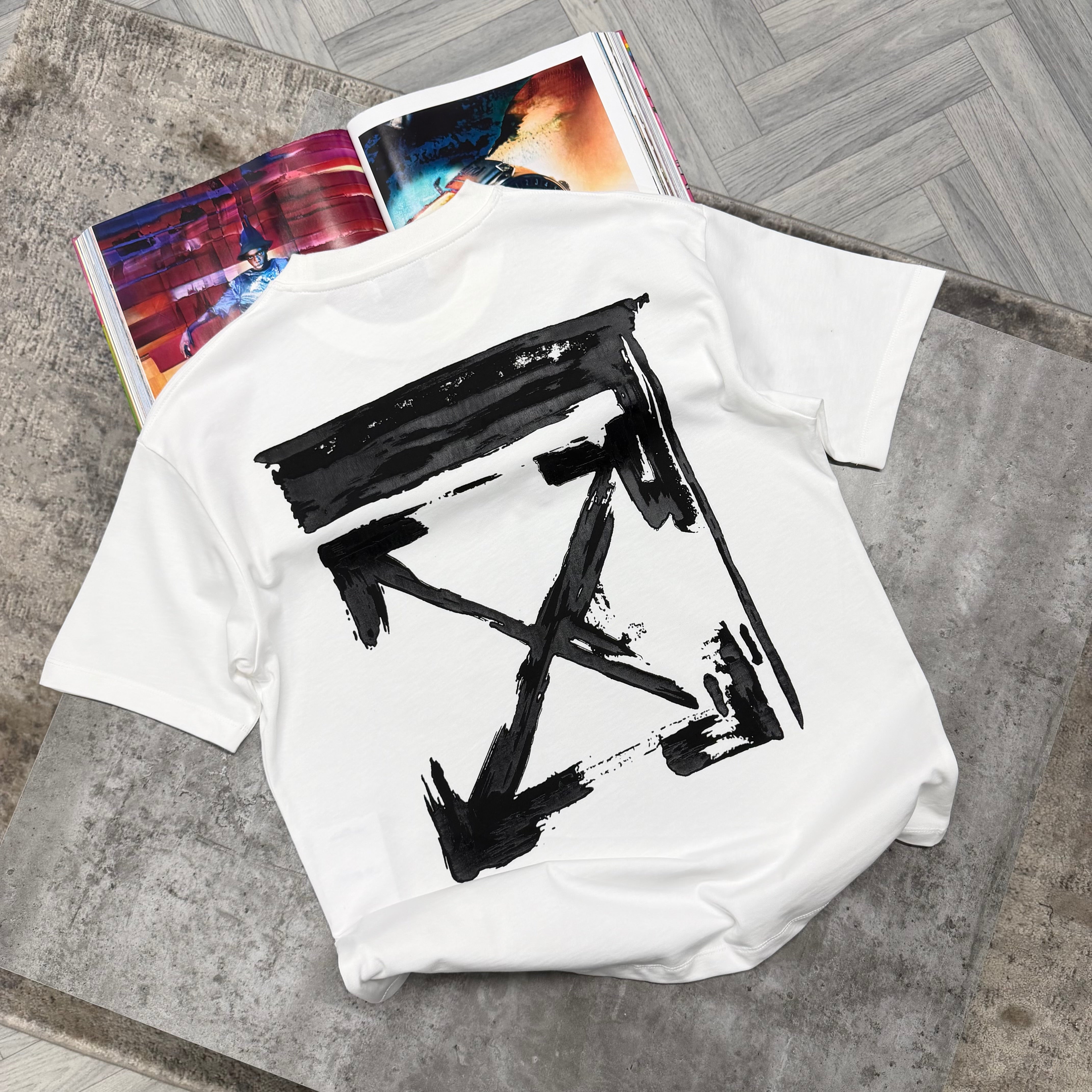 OW INK ARROW T SHIRT - WHITE
