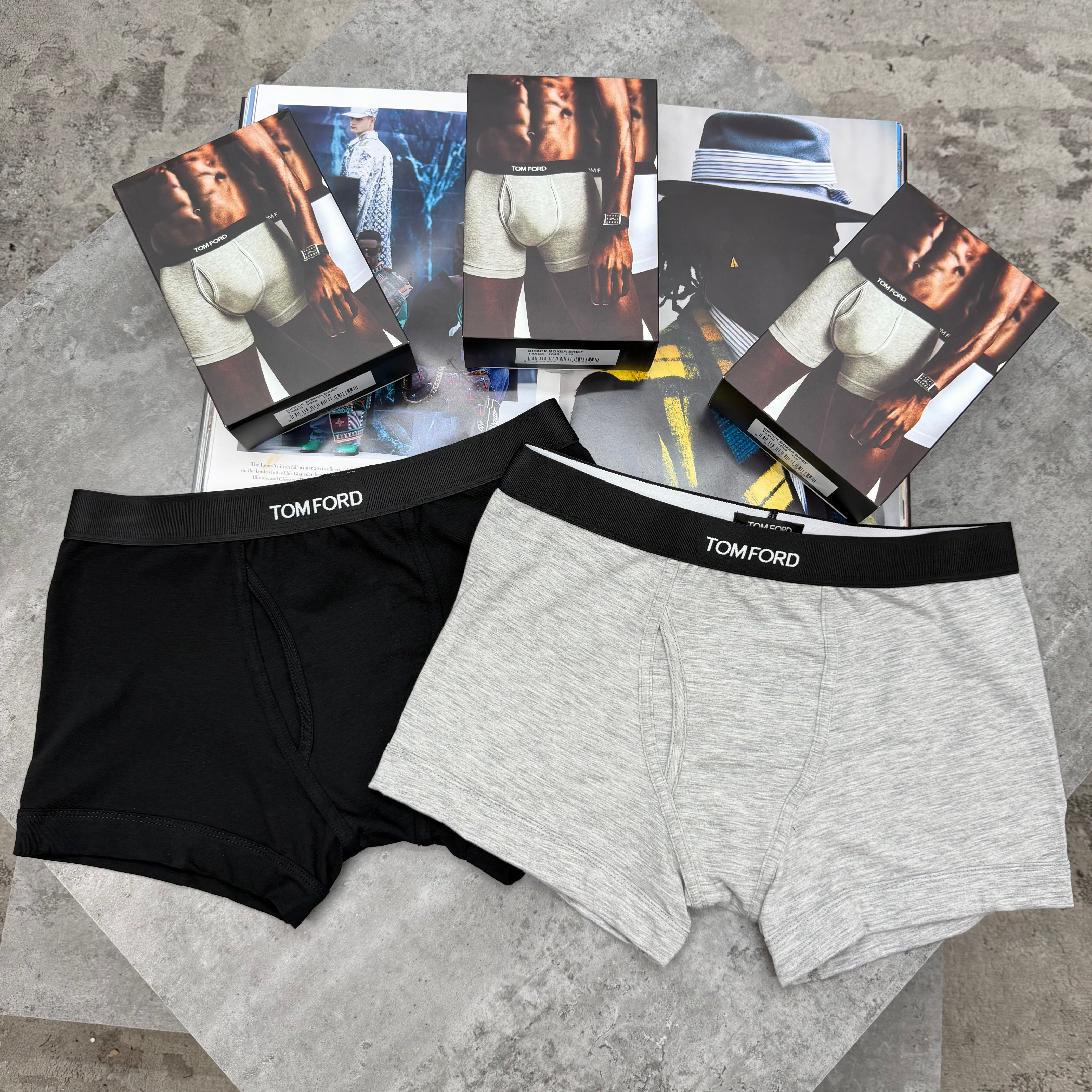 TF - 2 PACK BOXERS - BLACK & GREY