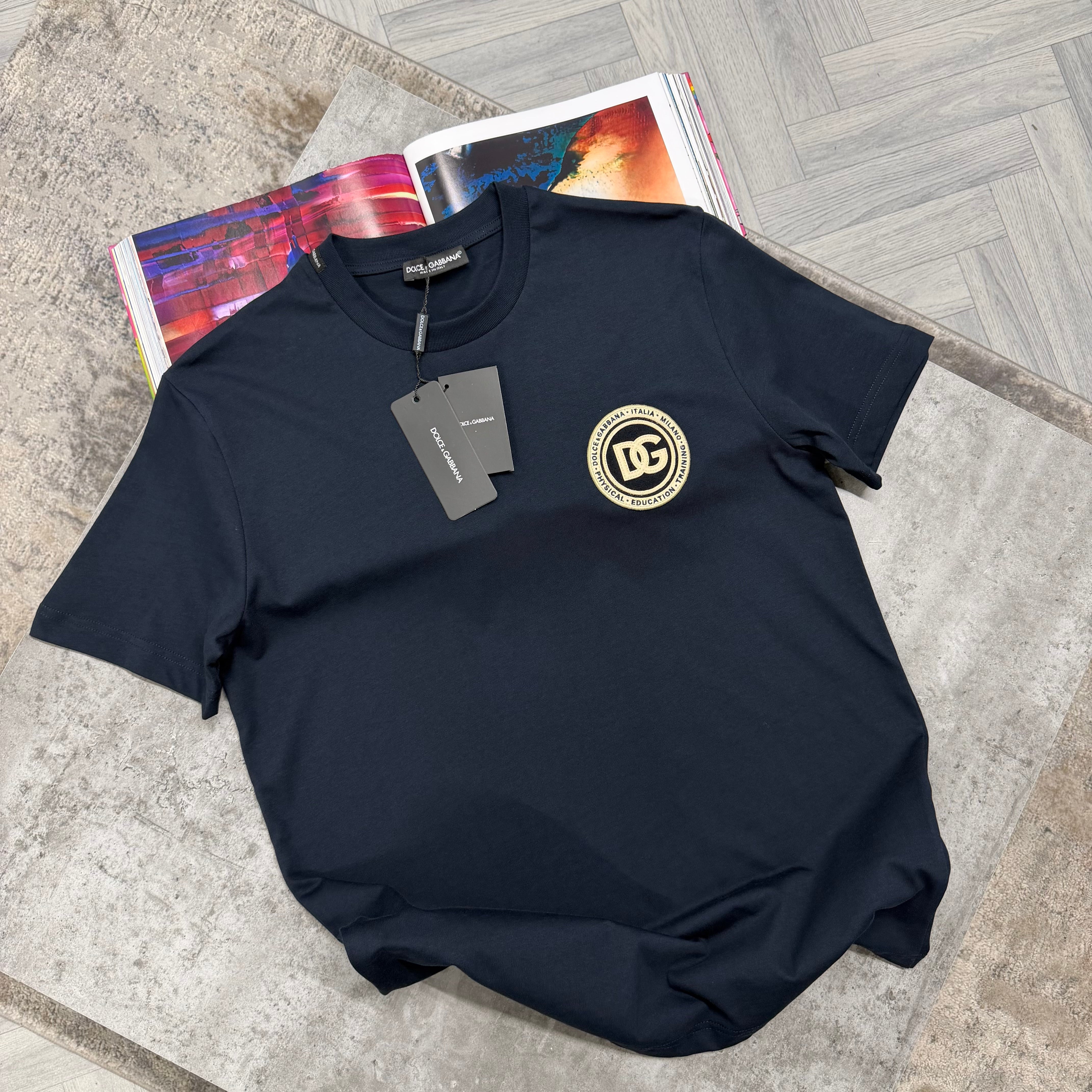 D&G LOGO T SHIRT - NAVY