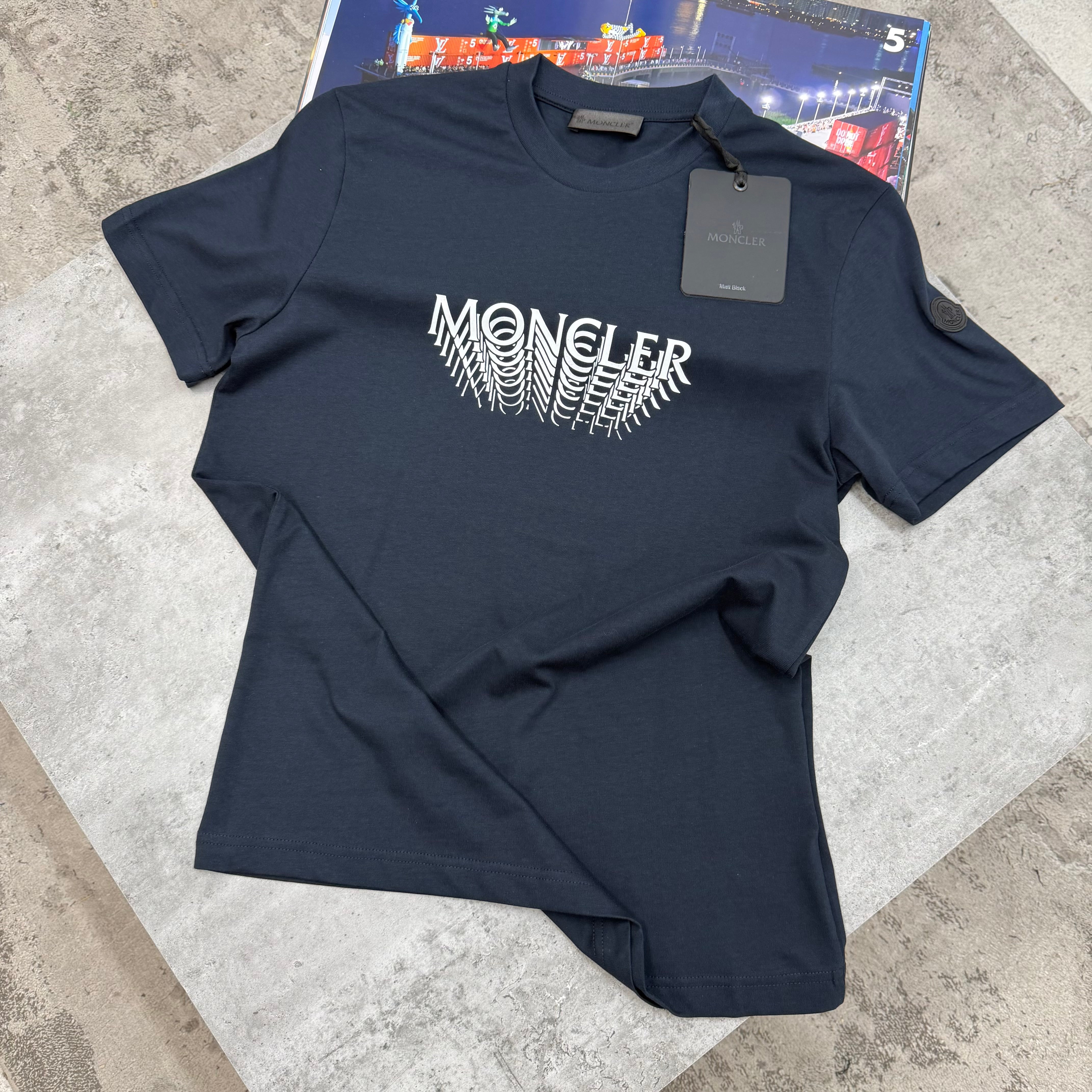 FADED LOGO - T-SHIRT - NAVY