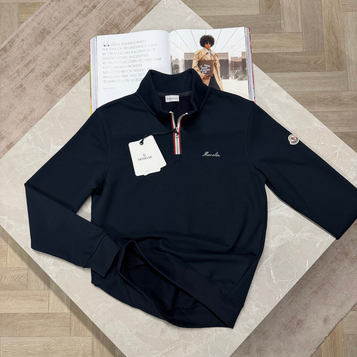 MNCLR HALF ZIP JUMPER - NAVY