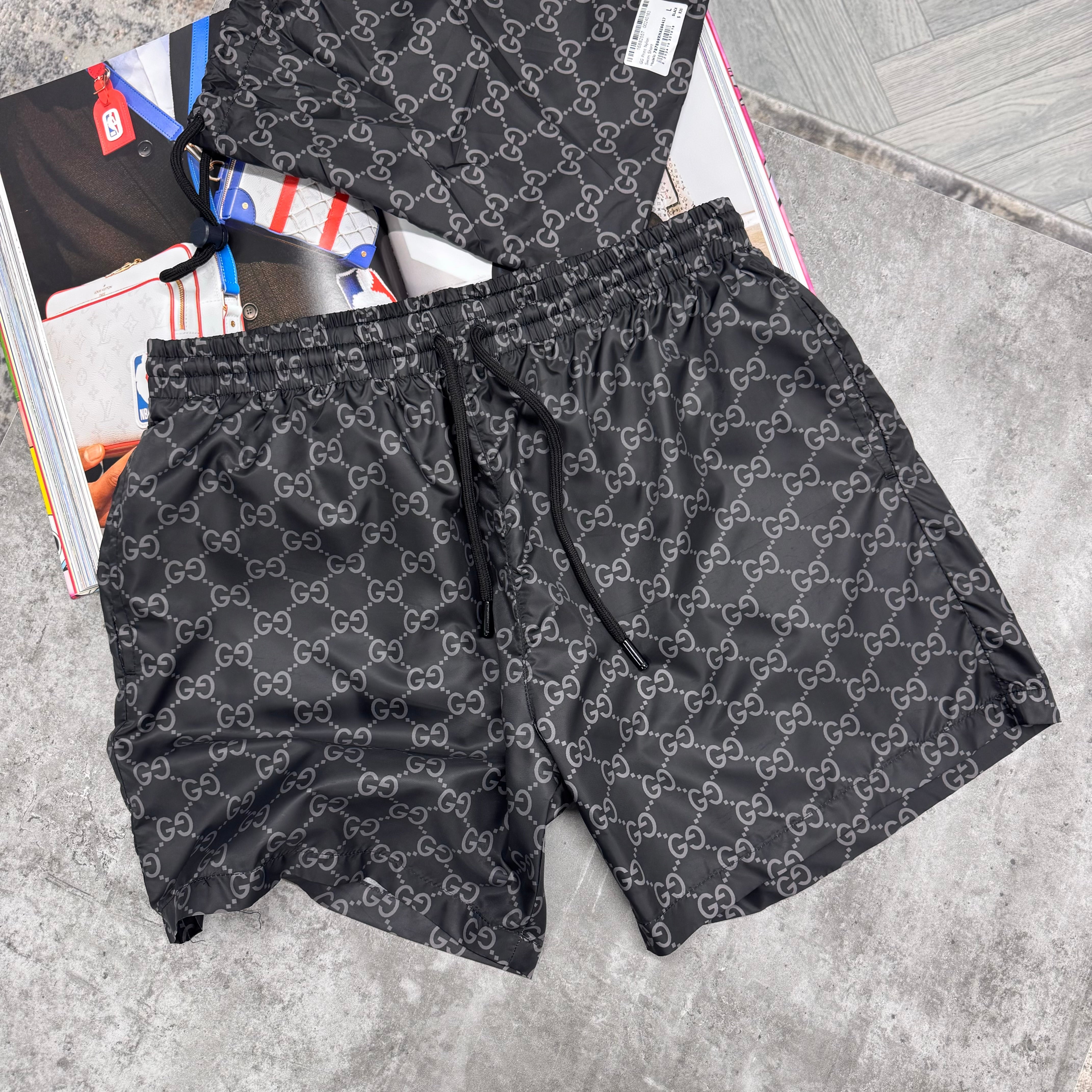 GCI BAGGED SWIM SHORTS - BLACK