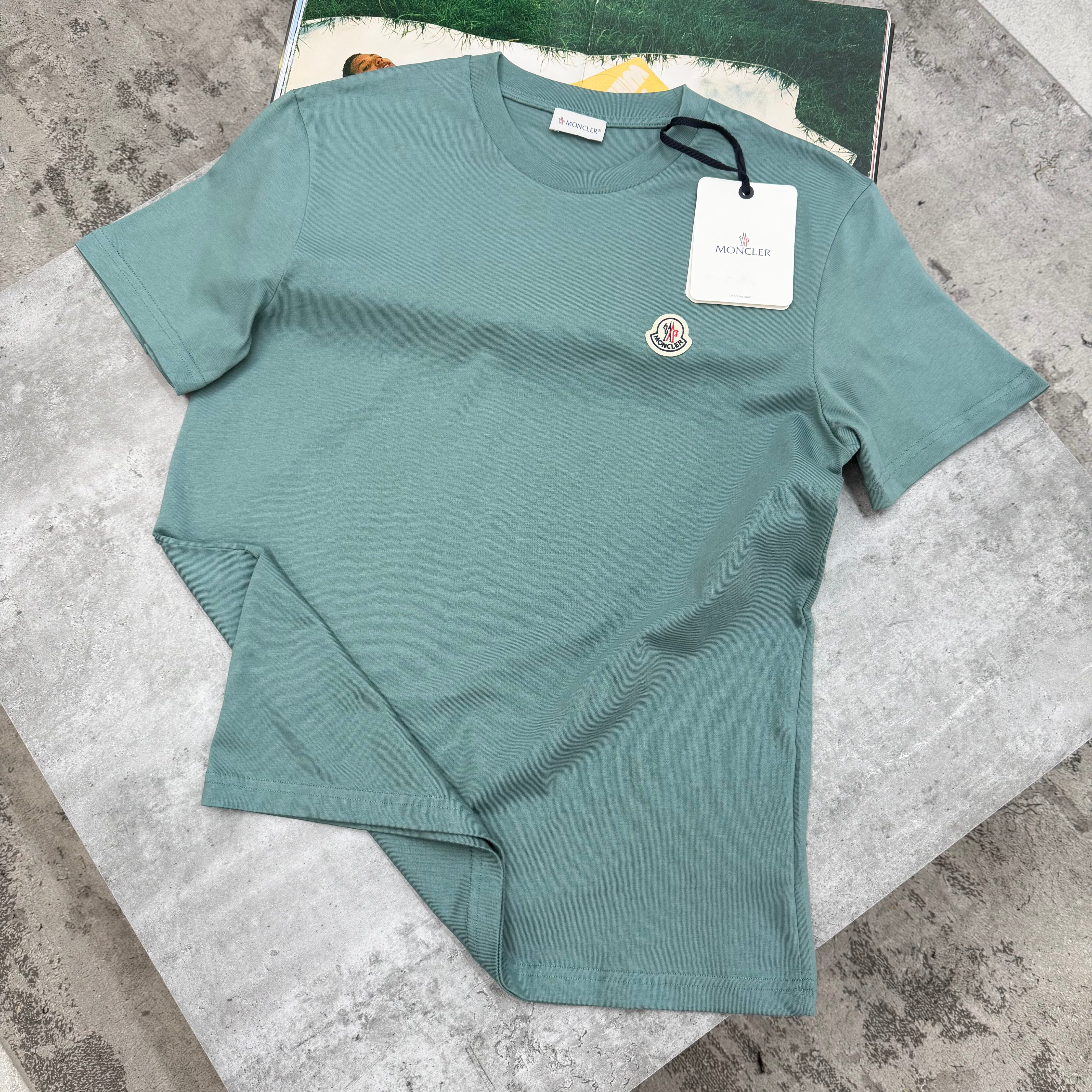 PLAIN LOGO T-SHIRT - SAGE