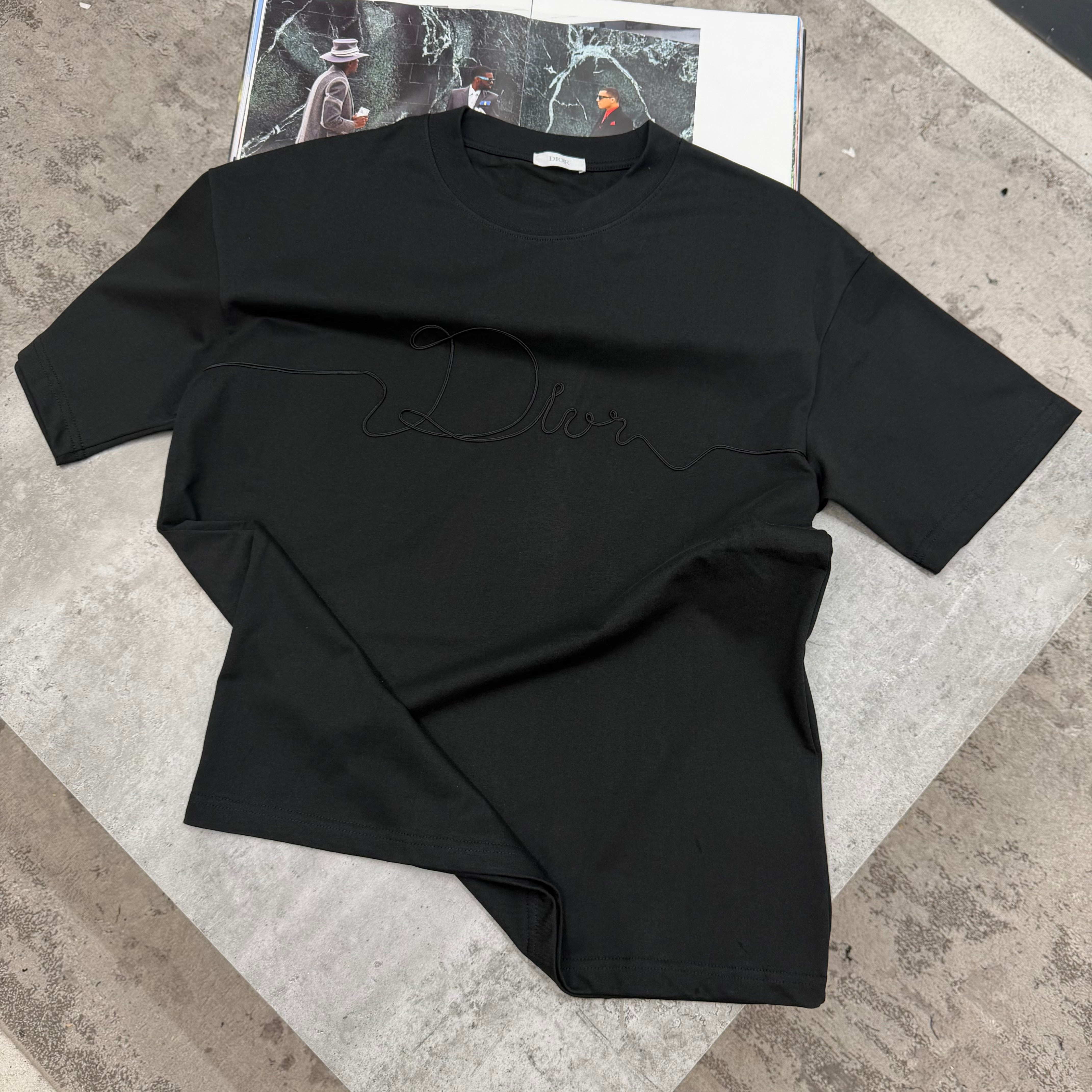 CD - CURSIVE LOGO T-SHIRT - BLACK