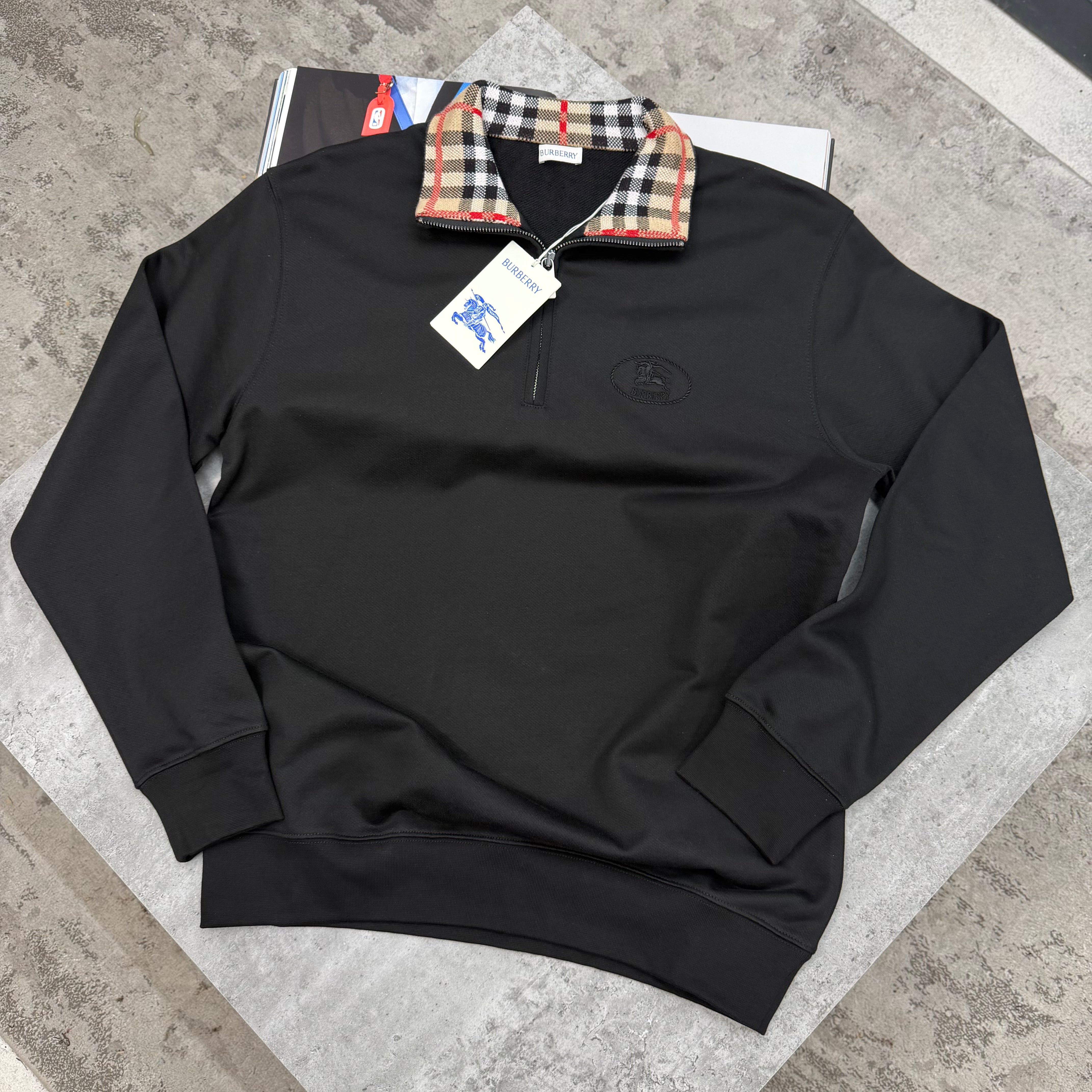 BURB - HALF ZIP JUMPER - BLACK