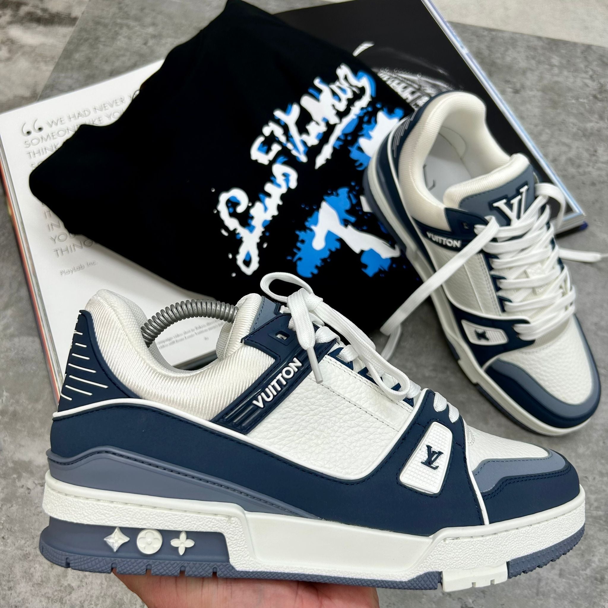 (PRE-ORDER) LVE - TRAINERS - WHITE/BLUE
