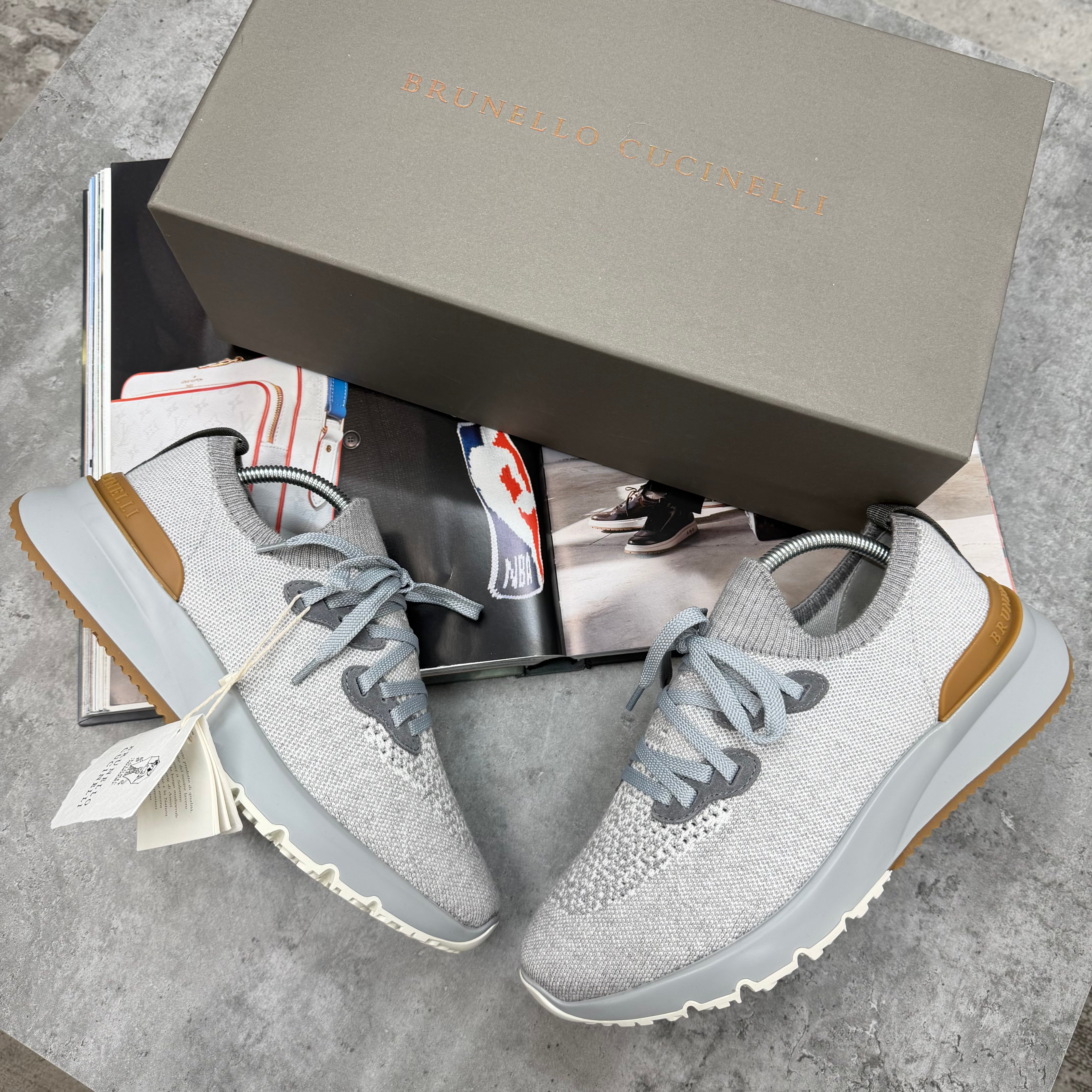 BRUNELLO - TRAINERS - LIGHT GREY