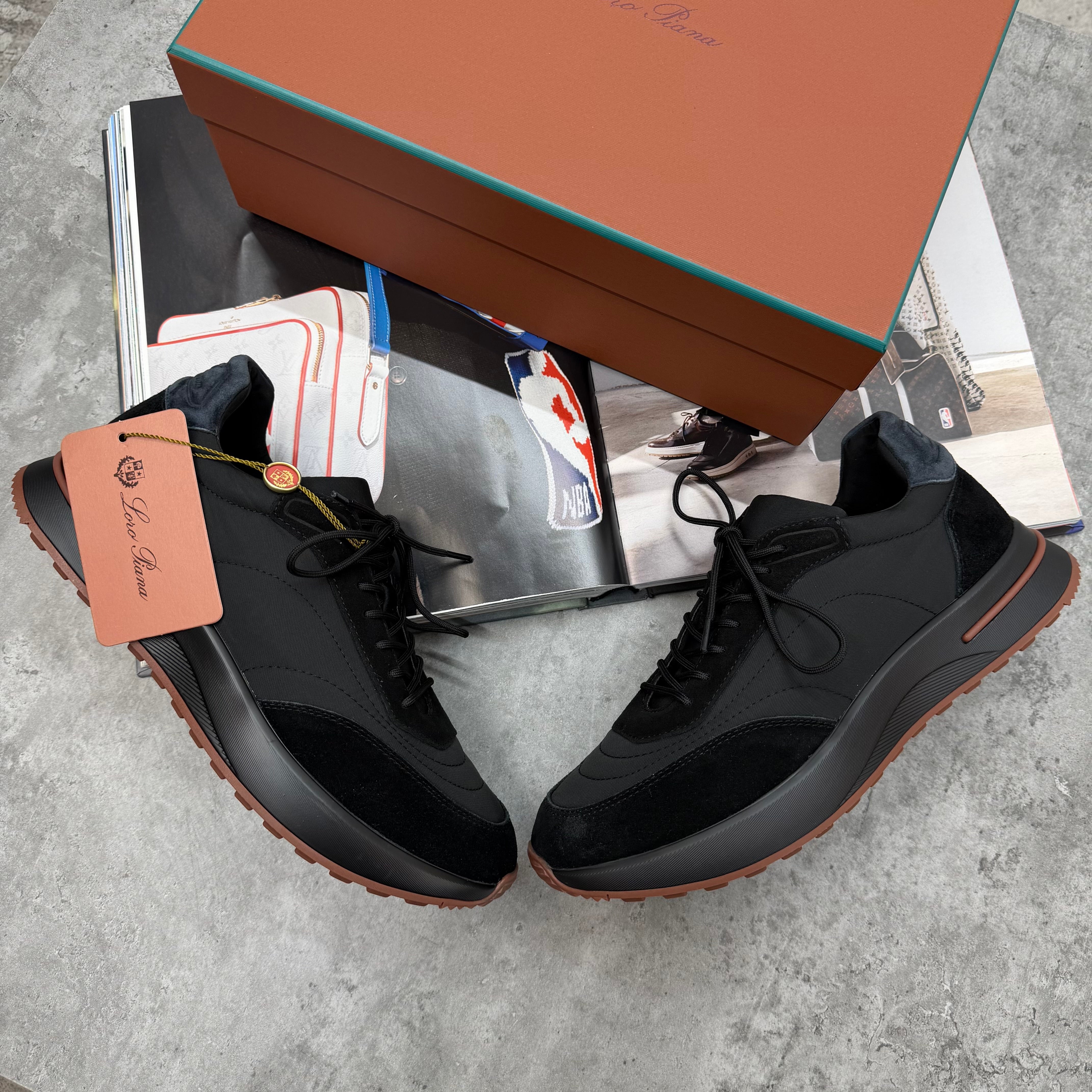 LORO - TRAINERS - BLACK/BROWN