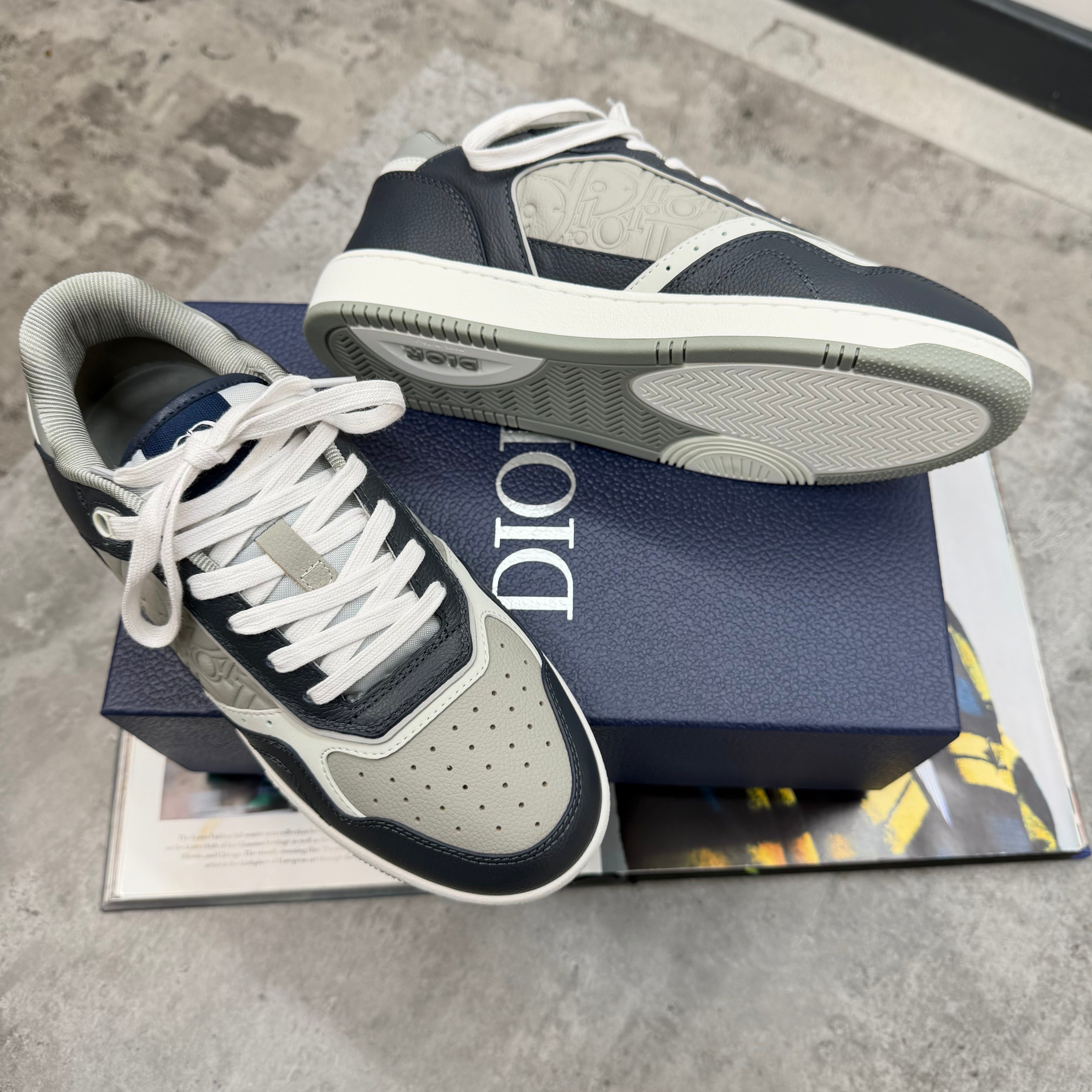 B27 - TRAINERS - NAVY/GREY