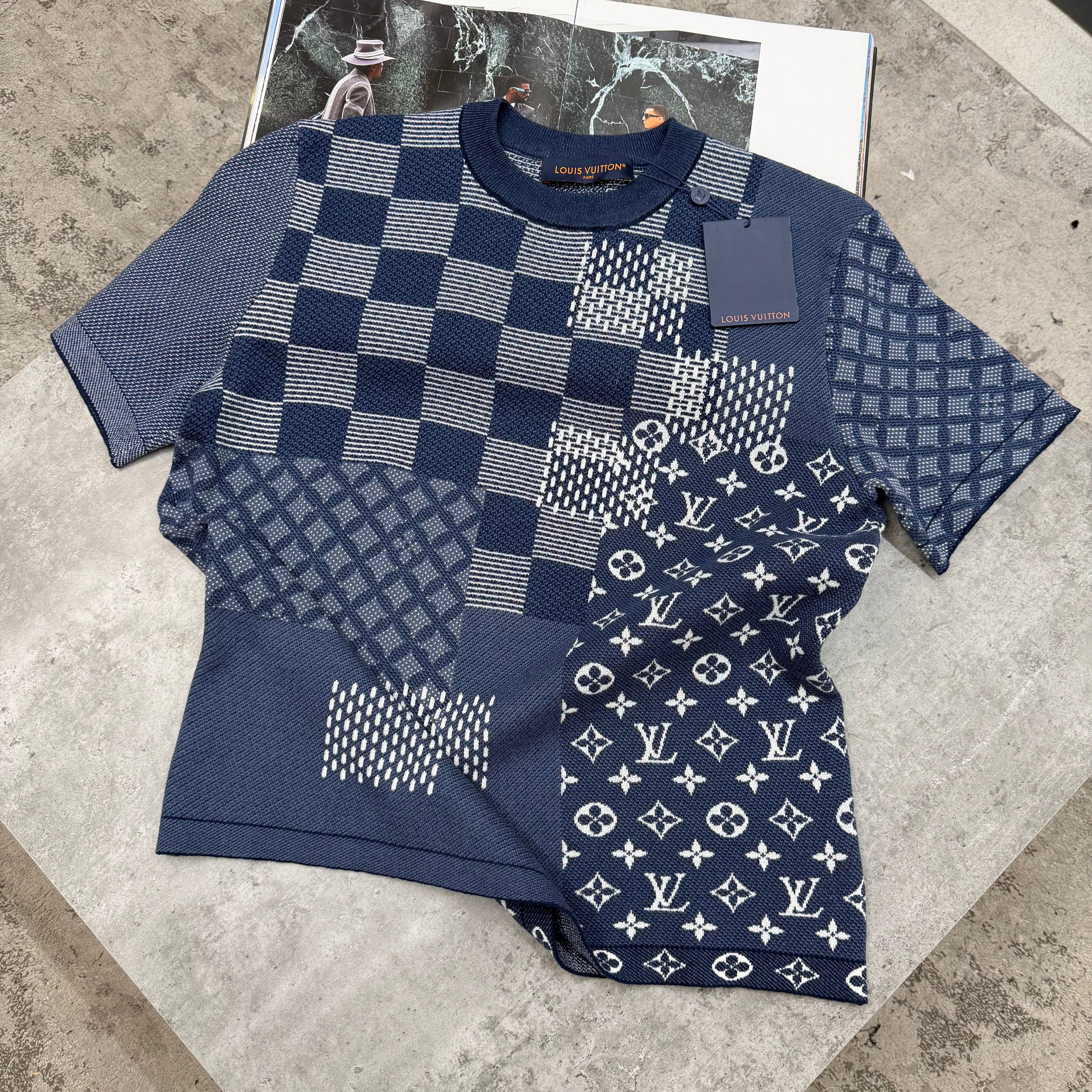 LVE - KNITTED T-SHIRT - BLUE