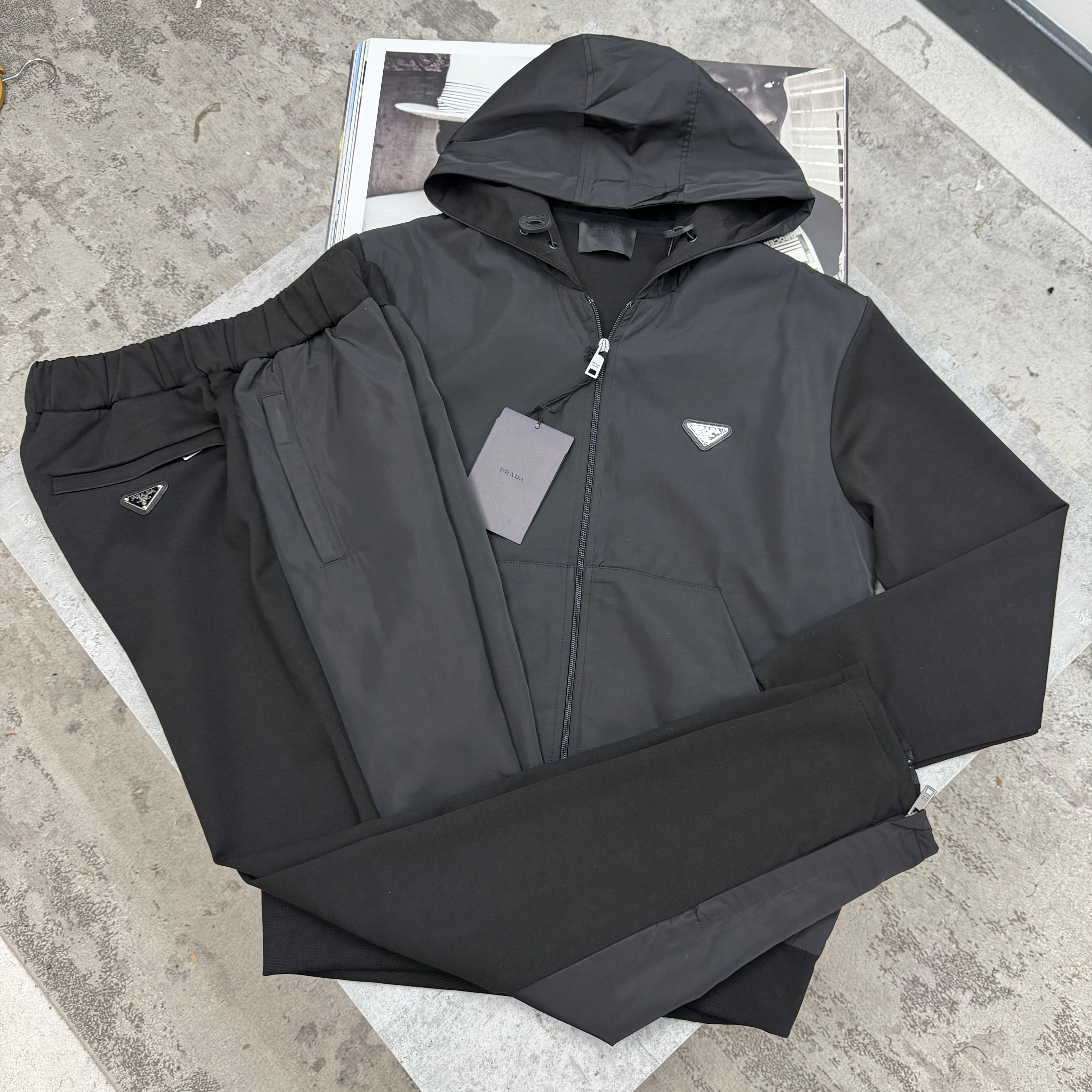 PDA - DOUBLE FABRIC TRACKSUIT - BLACK