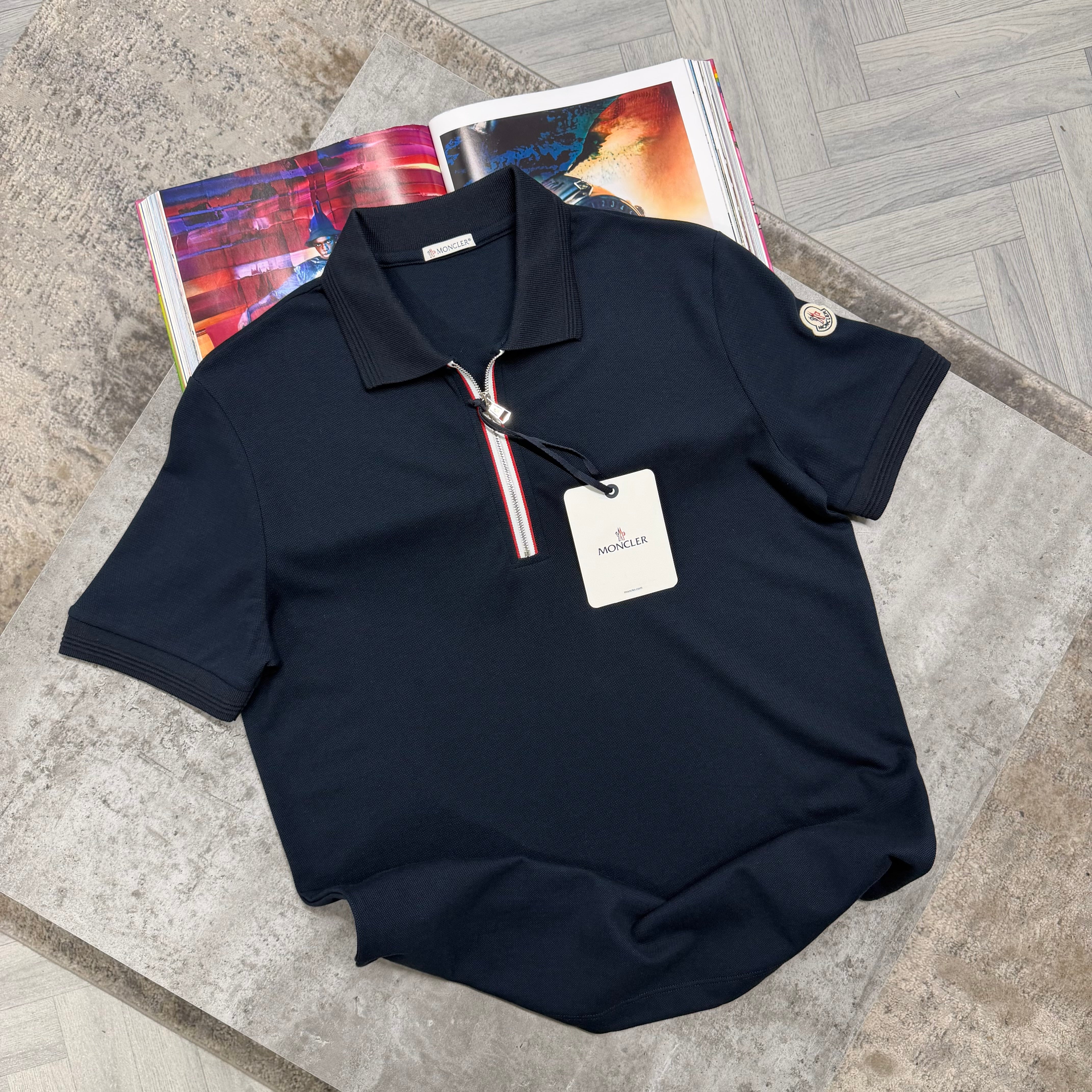 MNCLR ZIP POLO - NAVY
