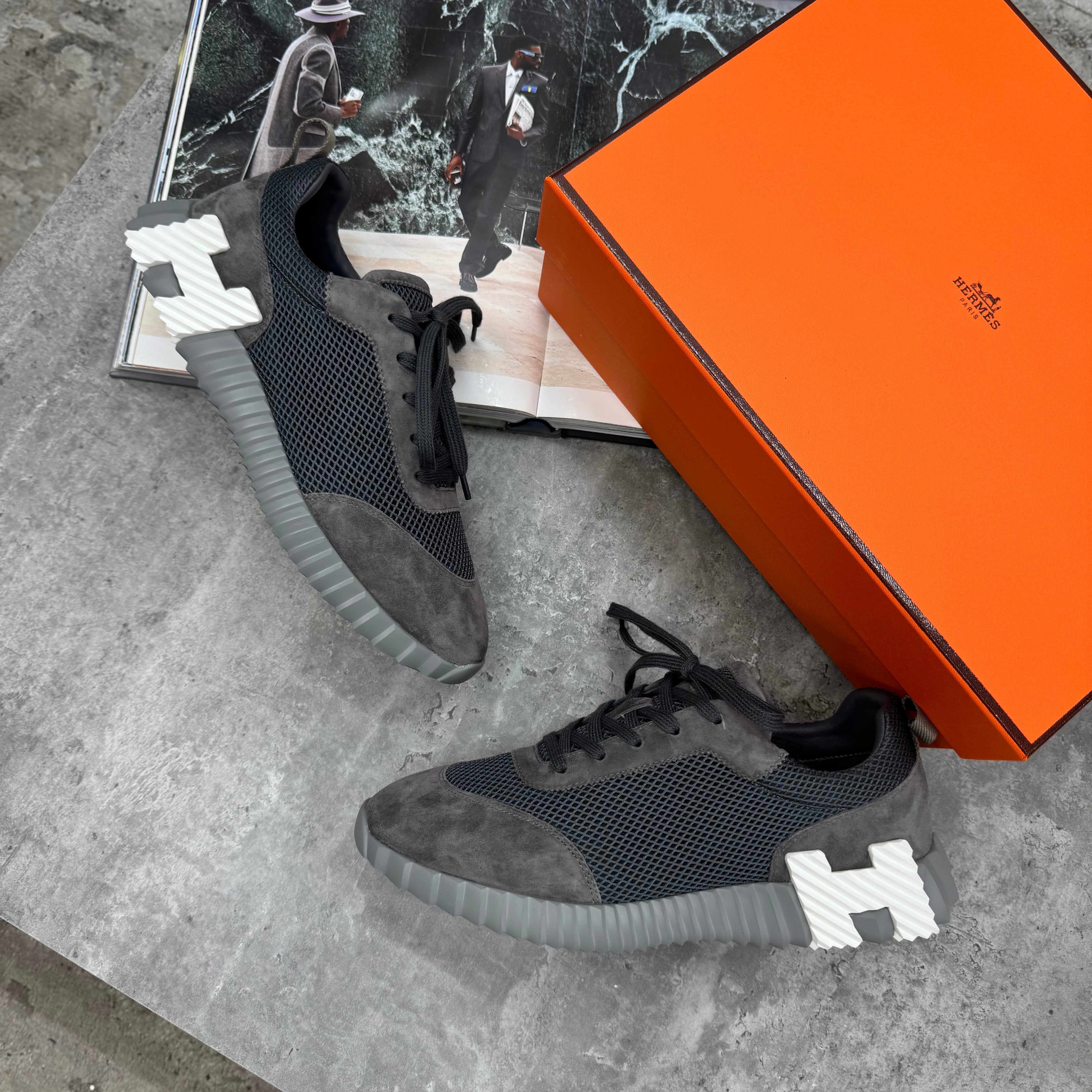 HMES - BOUNCING TRAINERS - GREY/WHITE