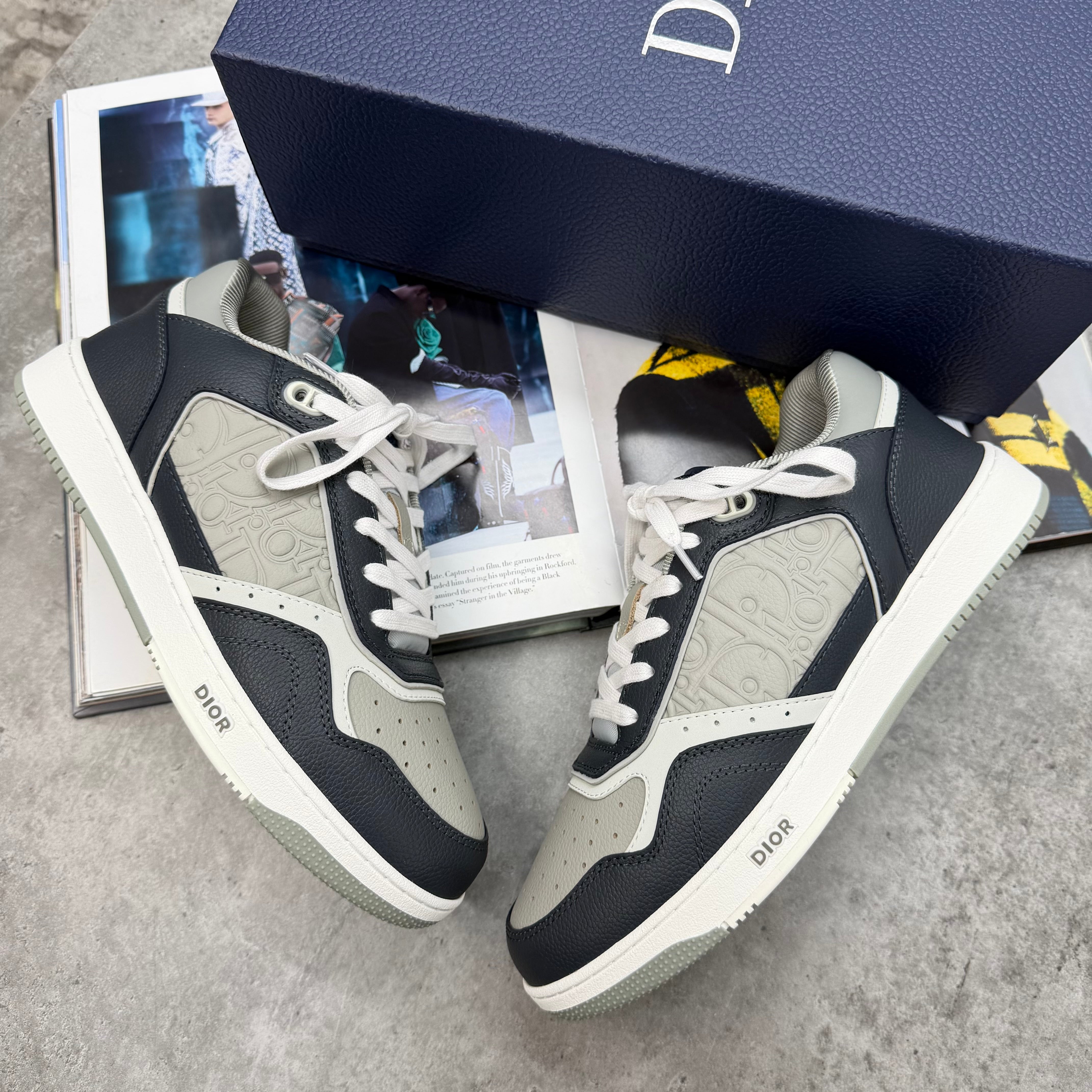 B27 - TRAINERS - NAVY/GREY