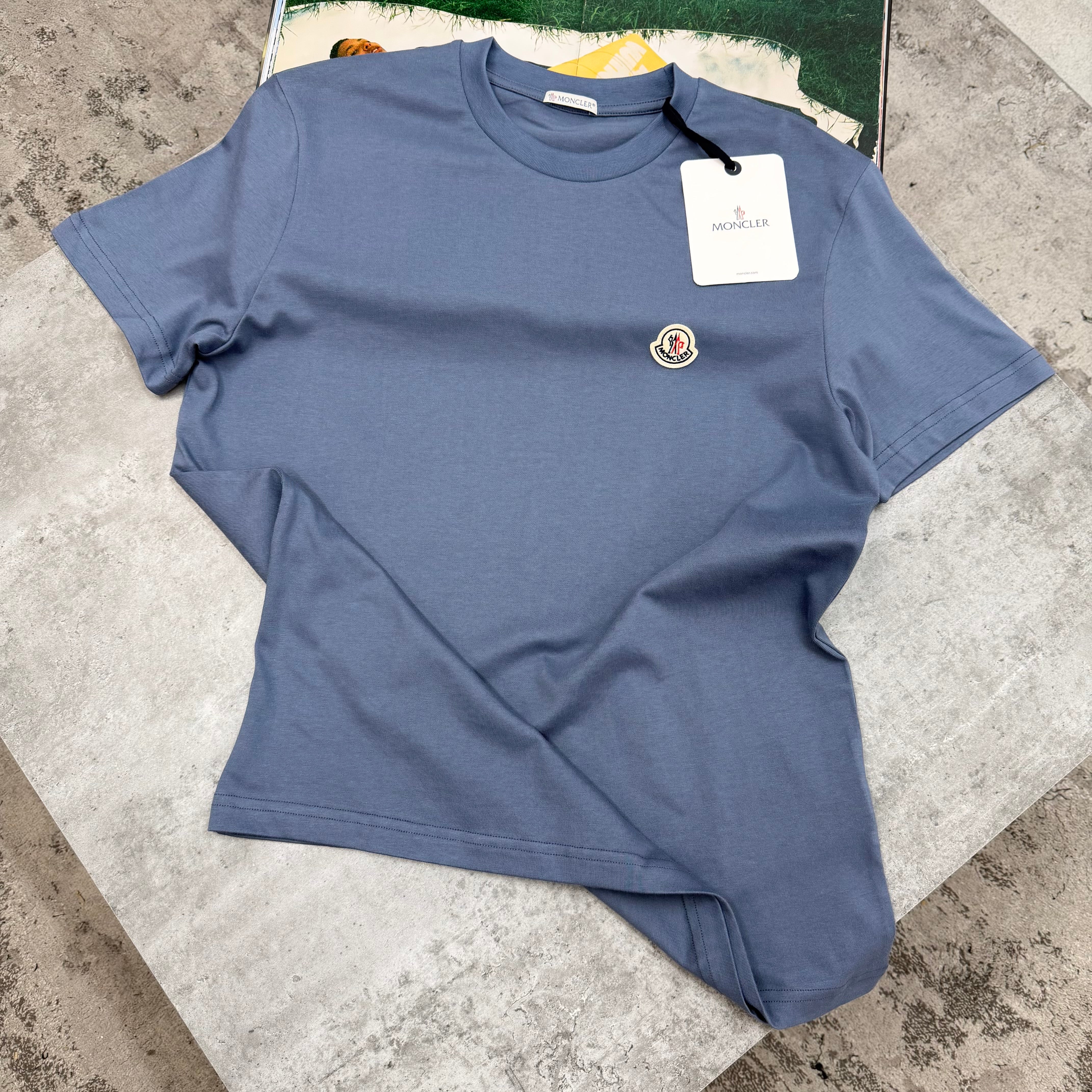 PLAIN LOGO T-SHIRT - PASTEL BLUE