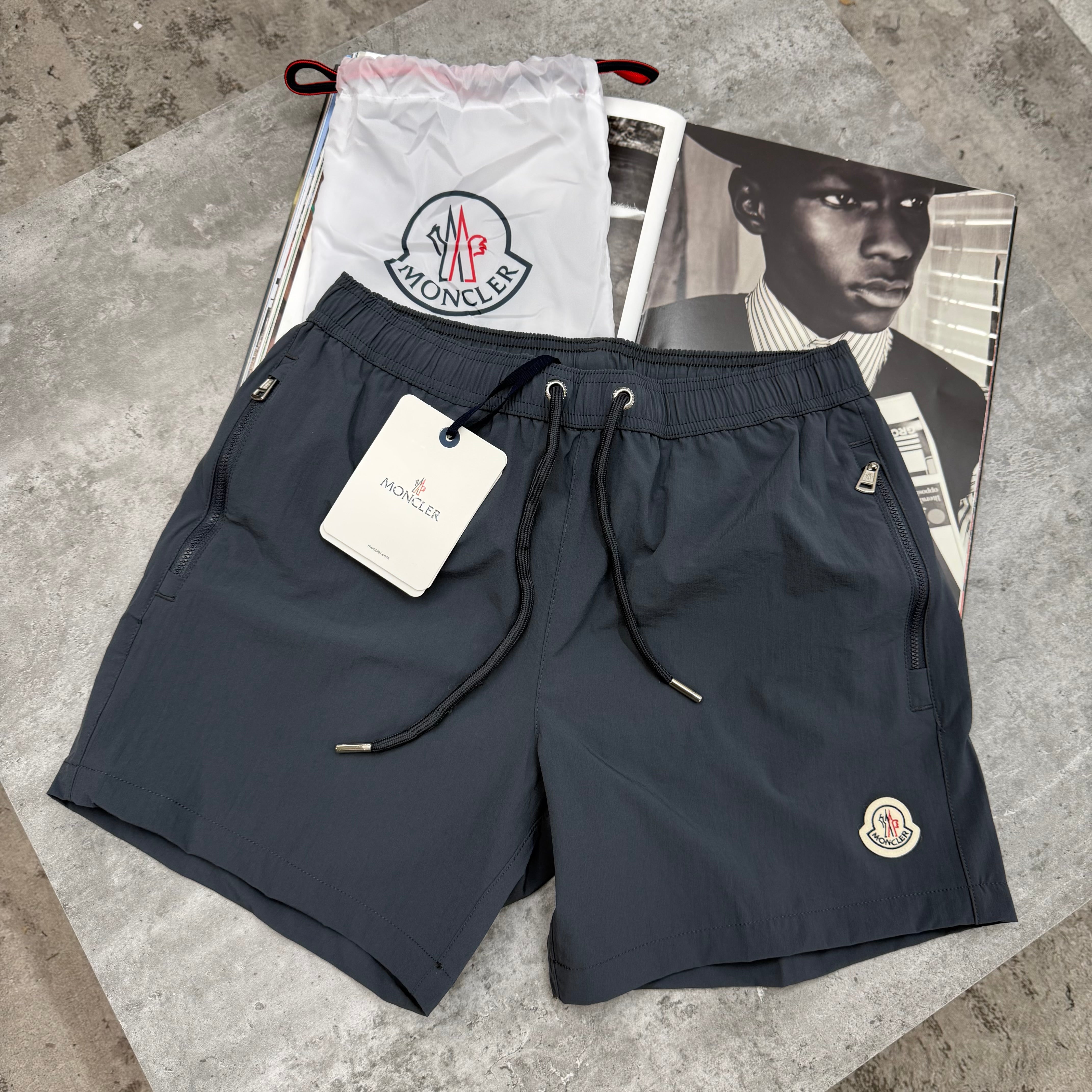 ZIPPED POCKET SWIMS - ANTHRACITE