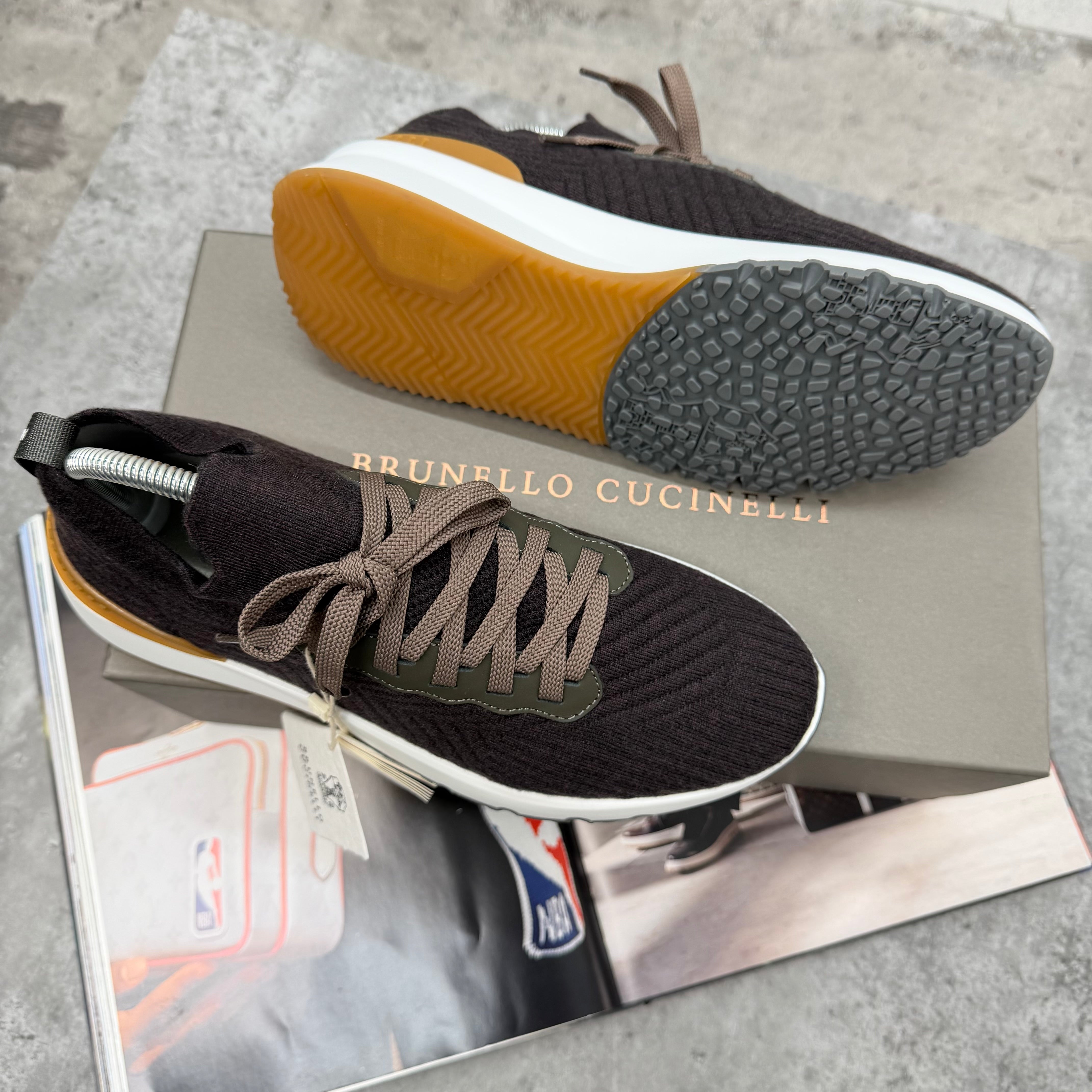 BRUNELLO - TRAINERS - BROWN