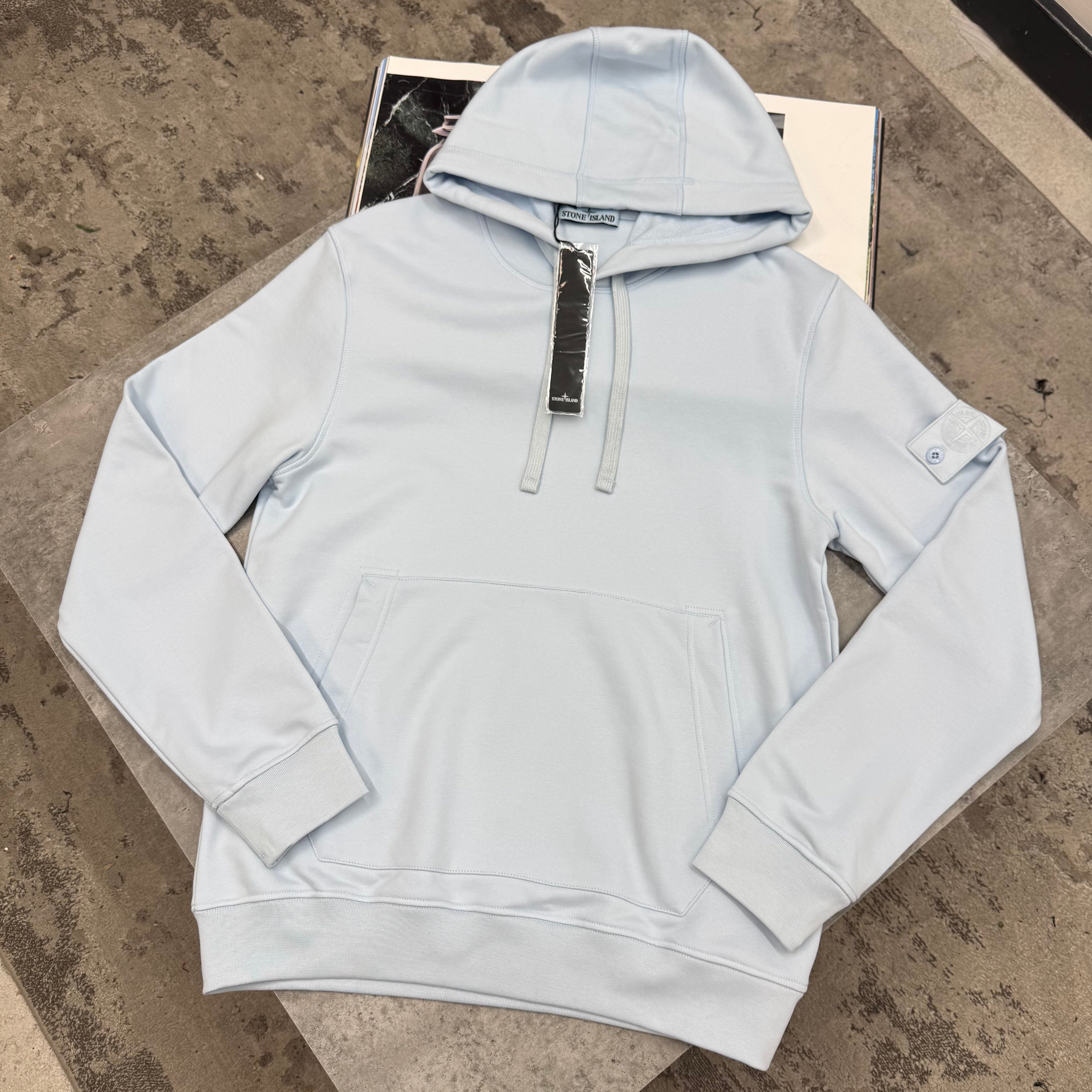 SI - GHOST BADGE HOODIE - LIGHT BLUE