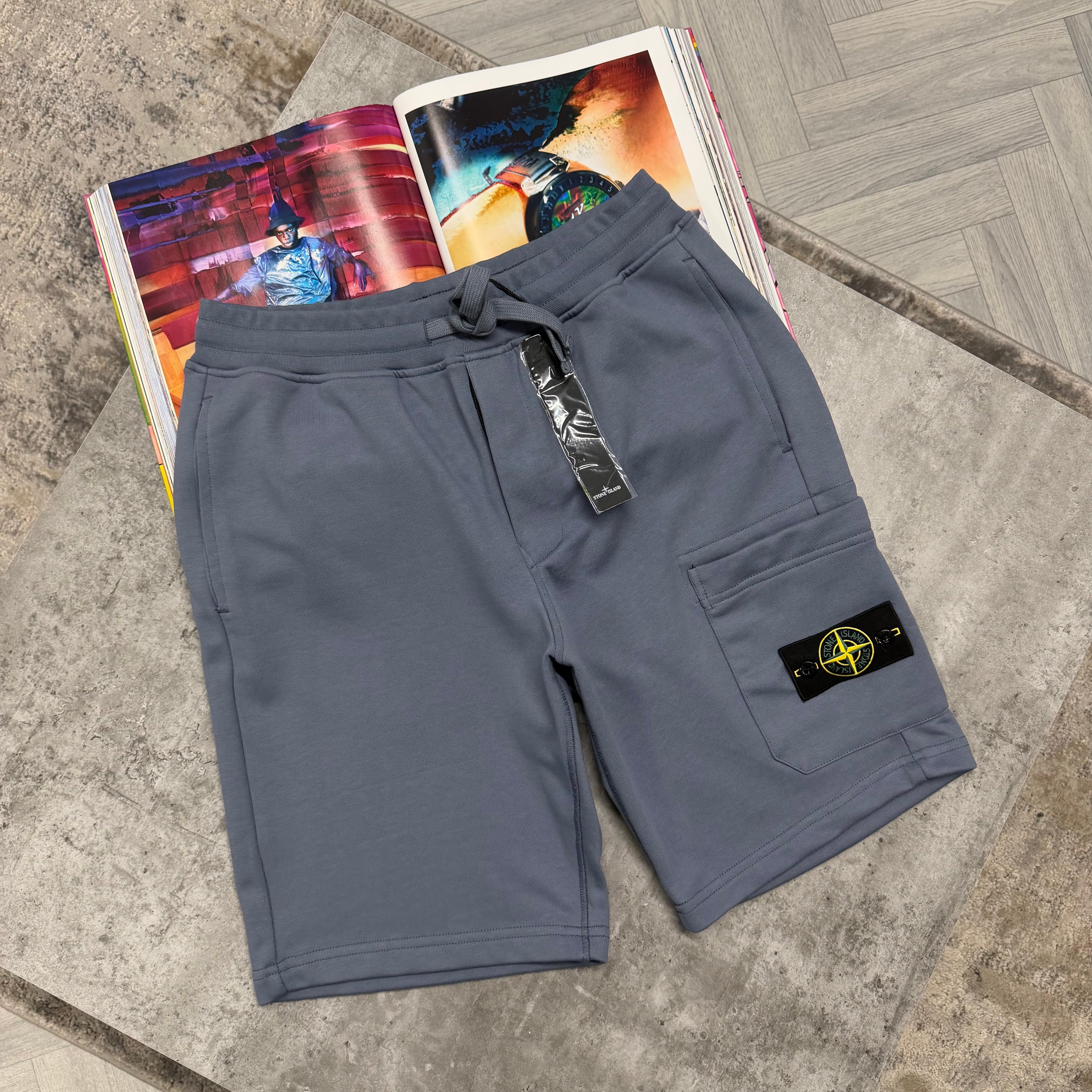 SI COTTON CARGO SHORTS - PALE BLUE