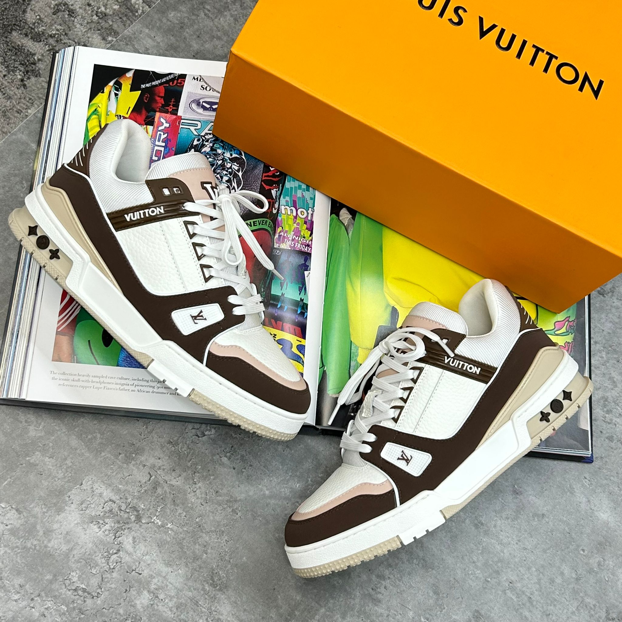 (PRE-ORDER) LVE - TRAINERS - BROWN/WHITE