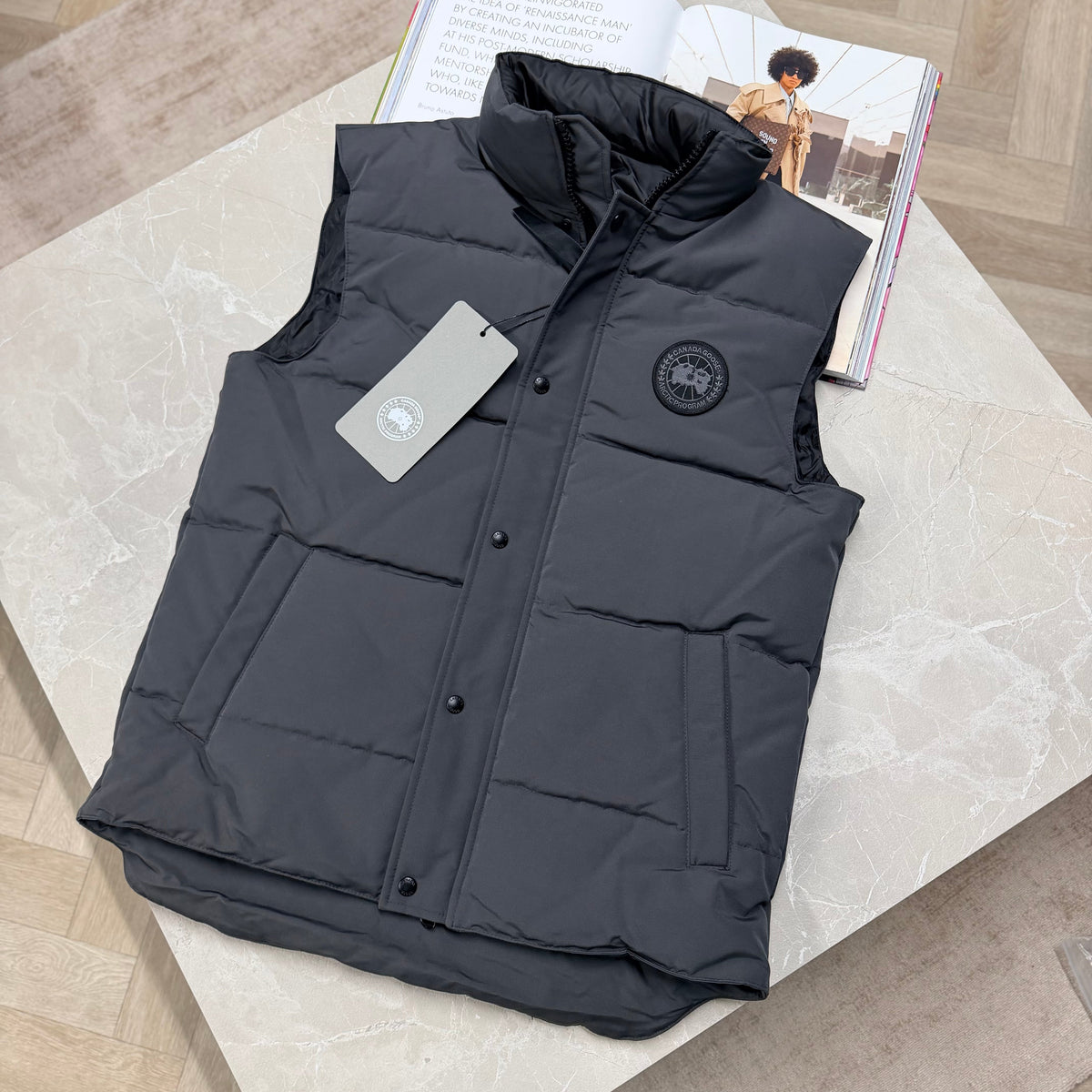 CG GARSON BLACK BADGE GILET - ANTHRACITE