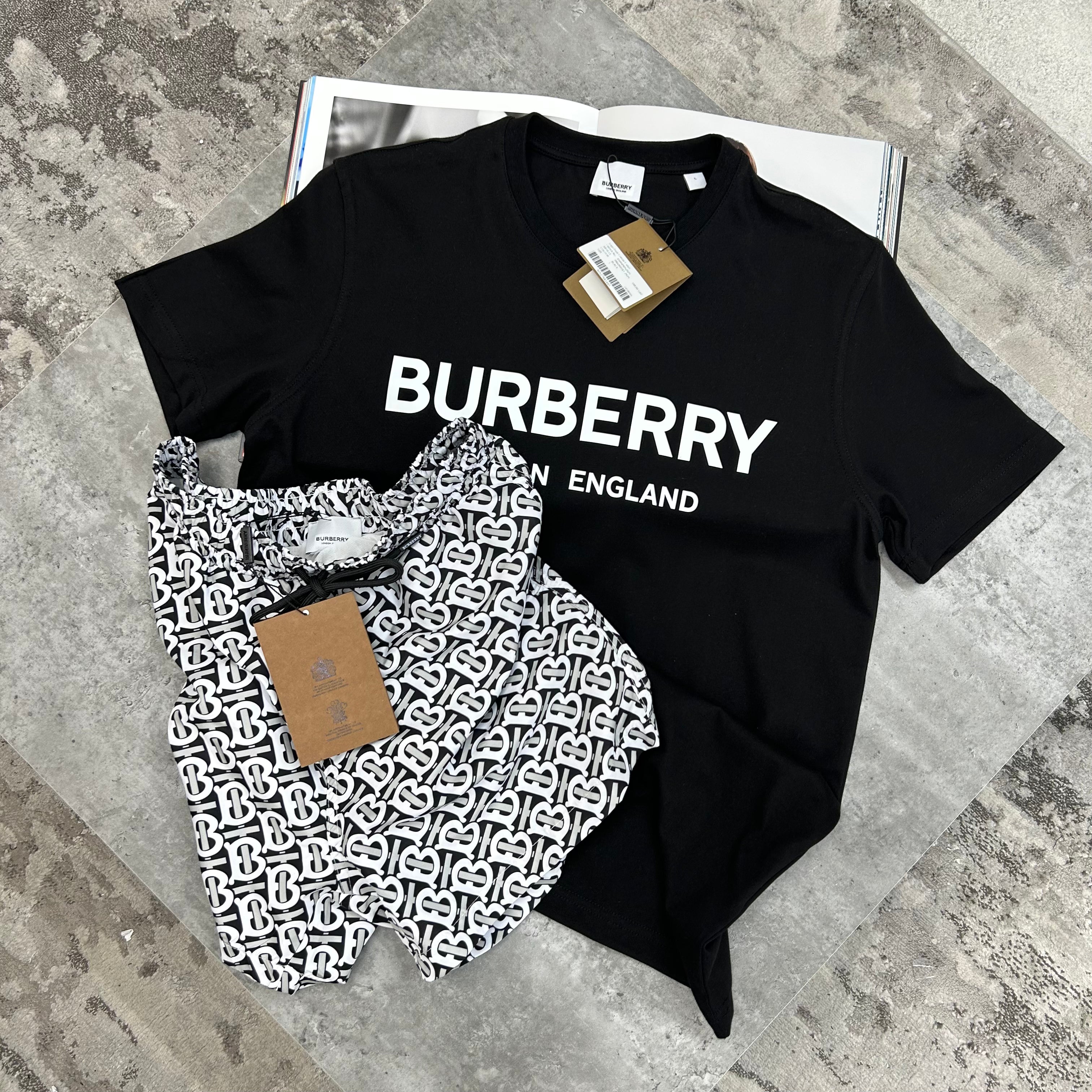 BURB BLACK T-SHIRT W LOGO