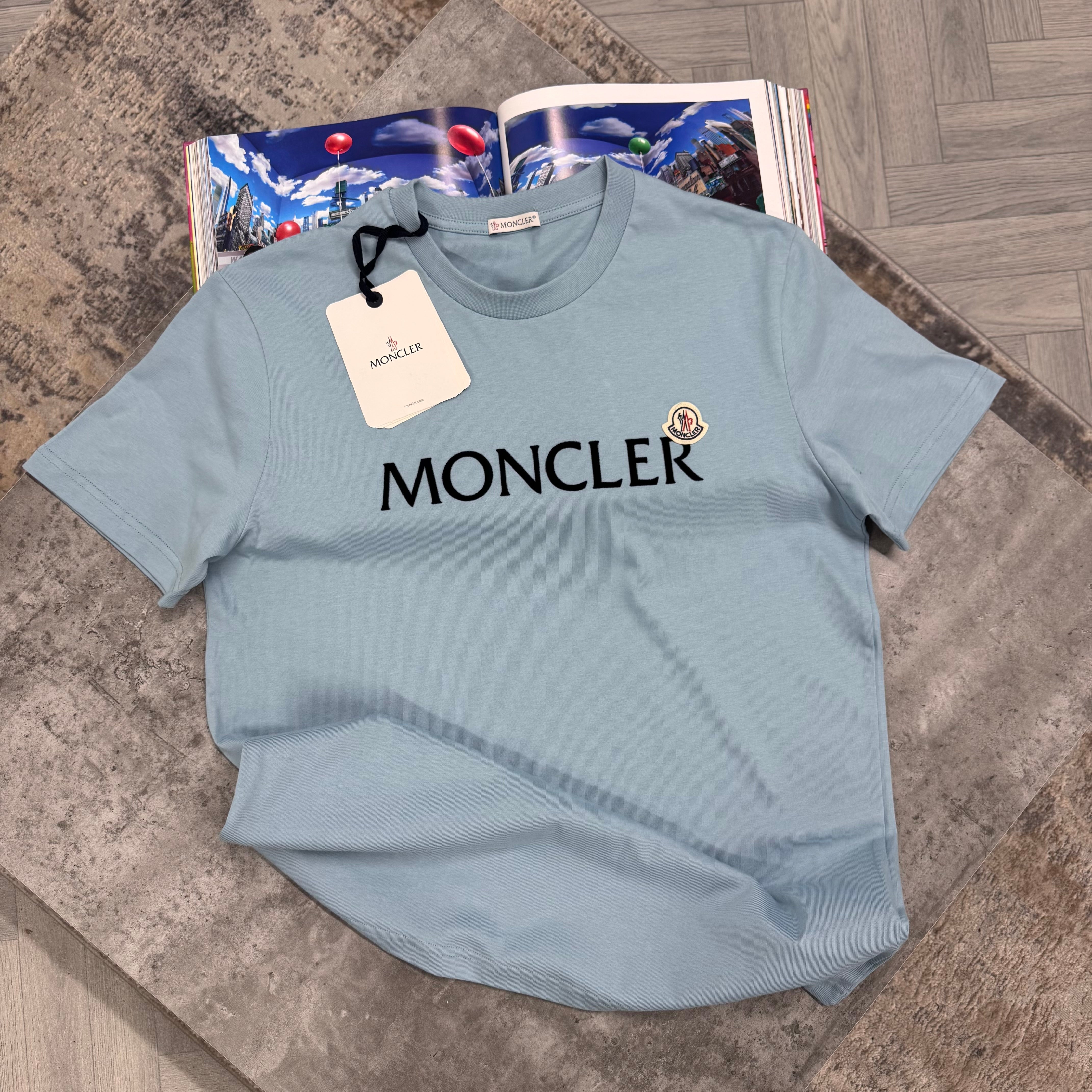 MNCLR LOGO T SHIRT - PASTEL BLUE
