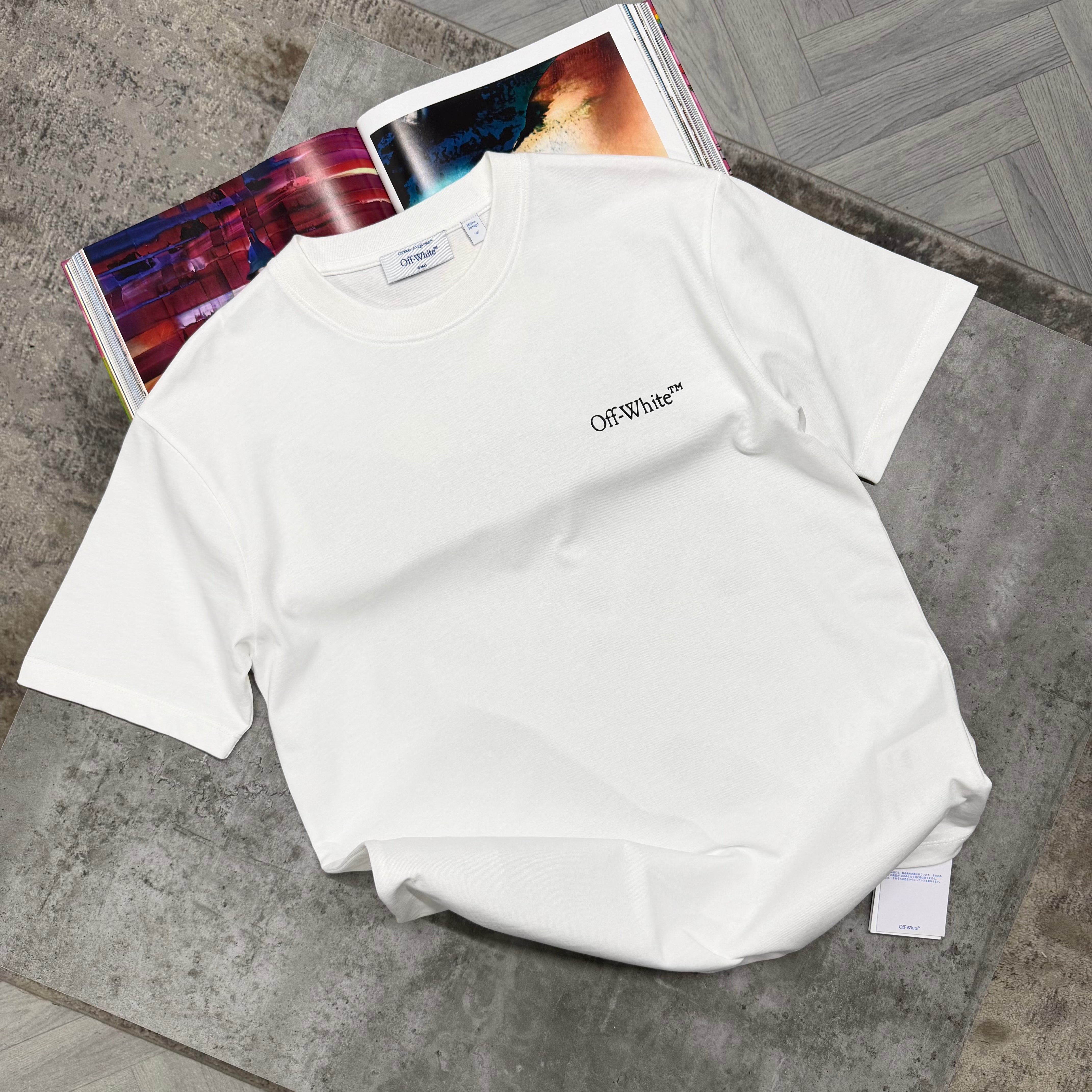 OW METAL ARROW T SHIRT - WHITE