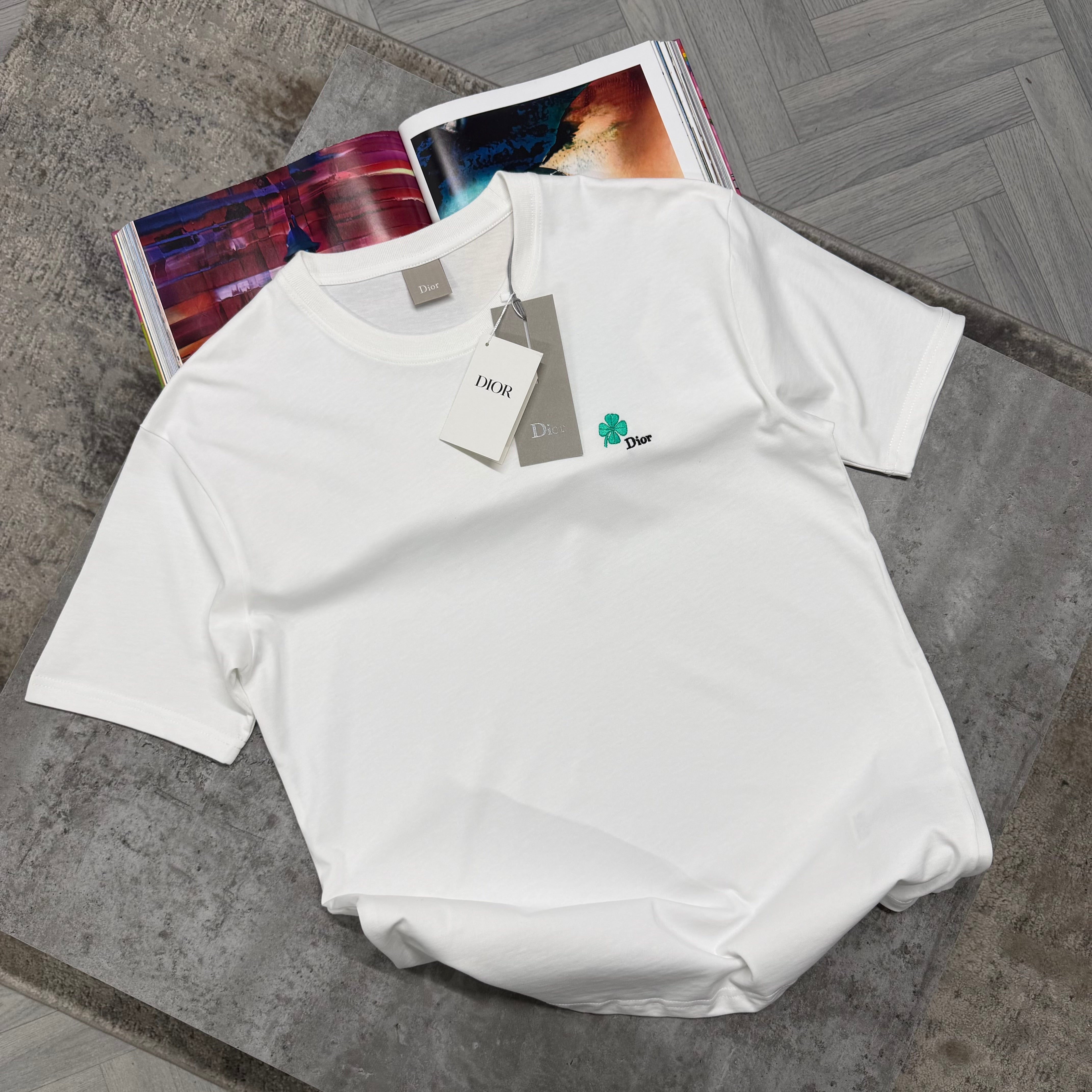 CD CLOVER T SHIRT - WHITE
