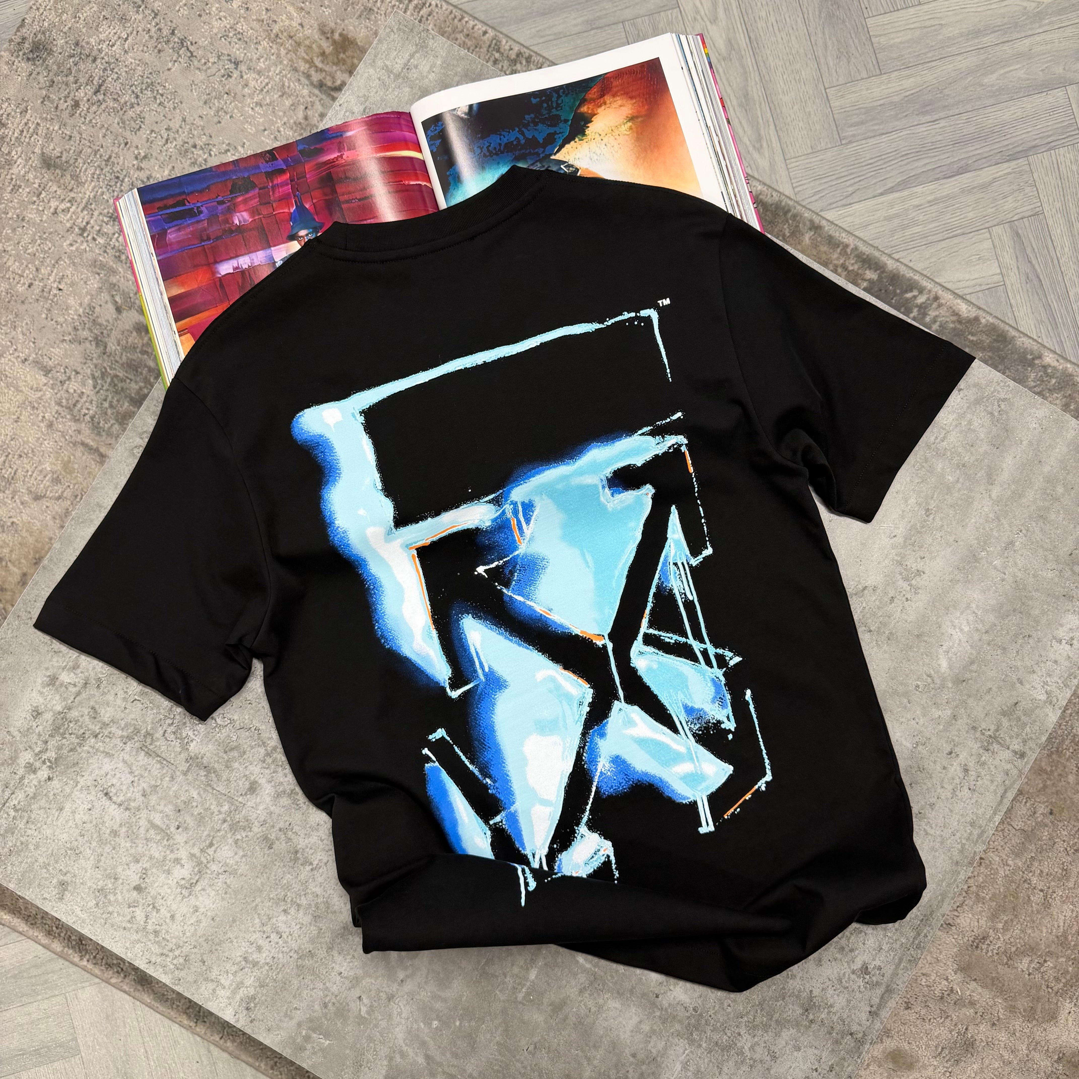 OW SPRAY T SHIRT - BLACK