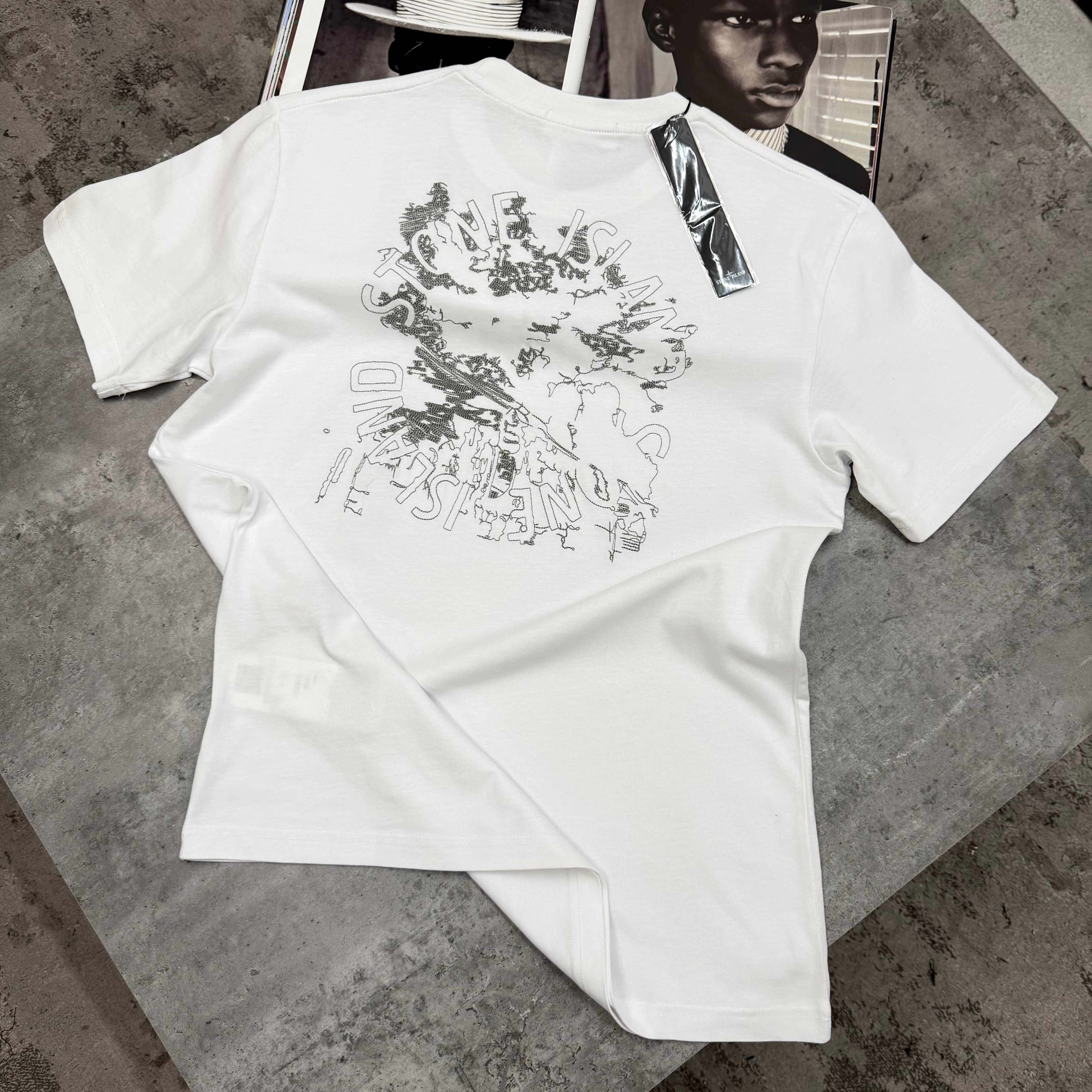 SI - EMBROIDERED T-SHIRT - WHITE