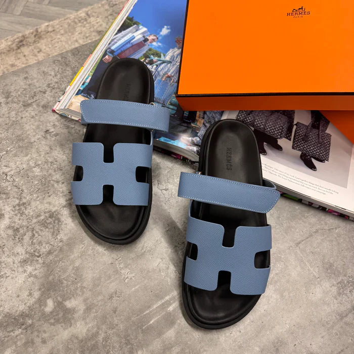 (PRE ORDER) H STRAP SLIDES - BLUE