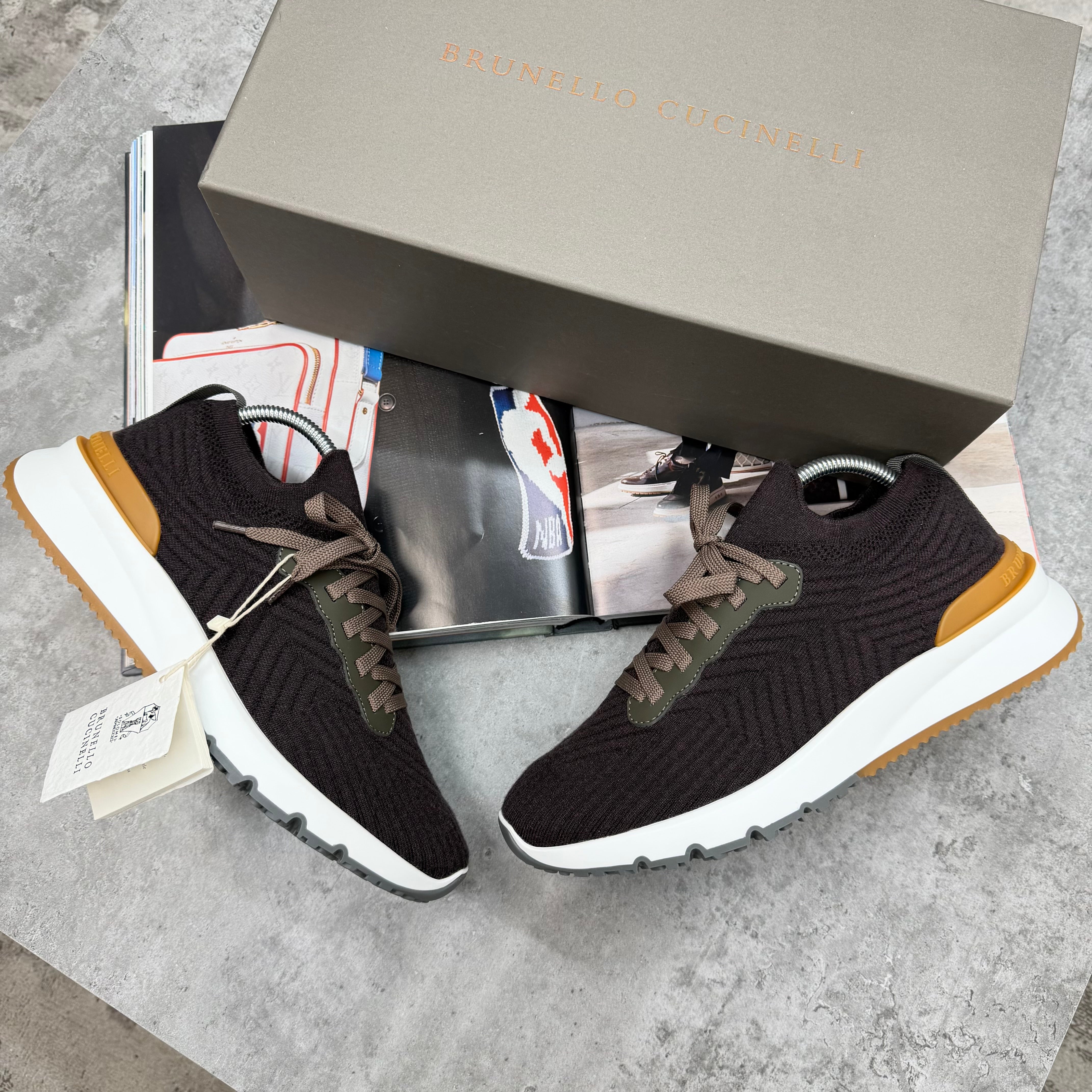 BRUNELLO - TRAINERS - BROWN