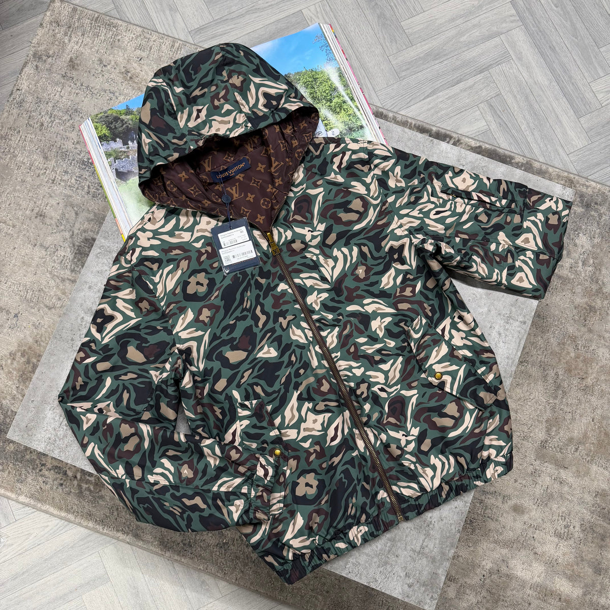 LVE REVERSIBLE JACKET - FOREST GREEN / BROWN