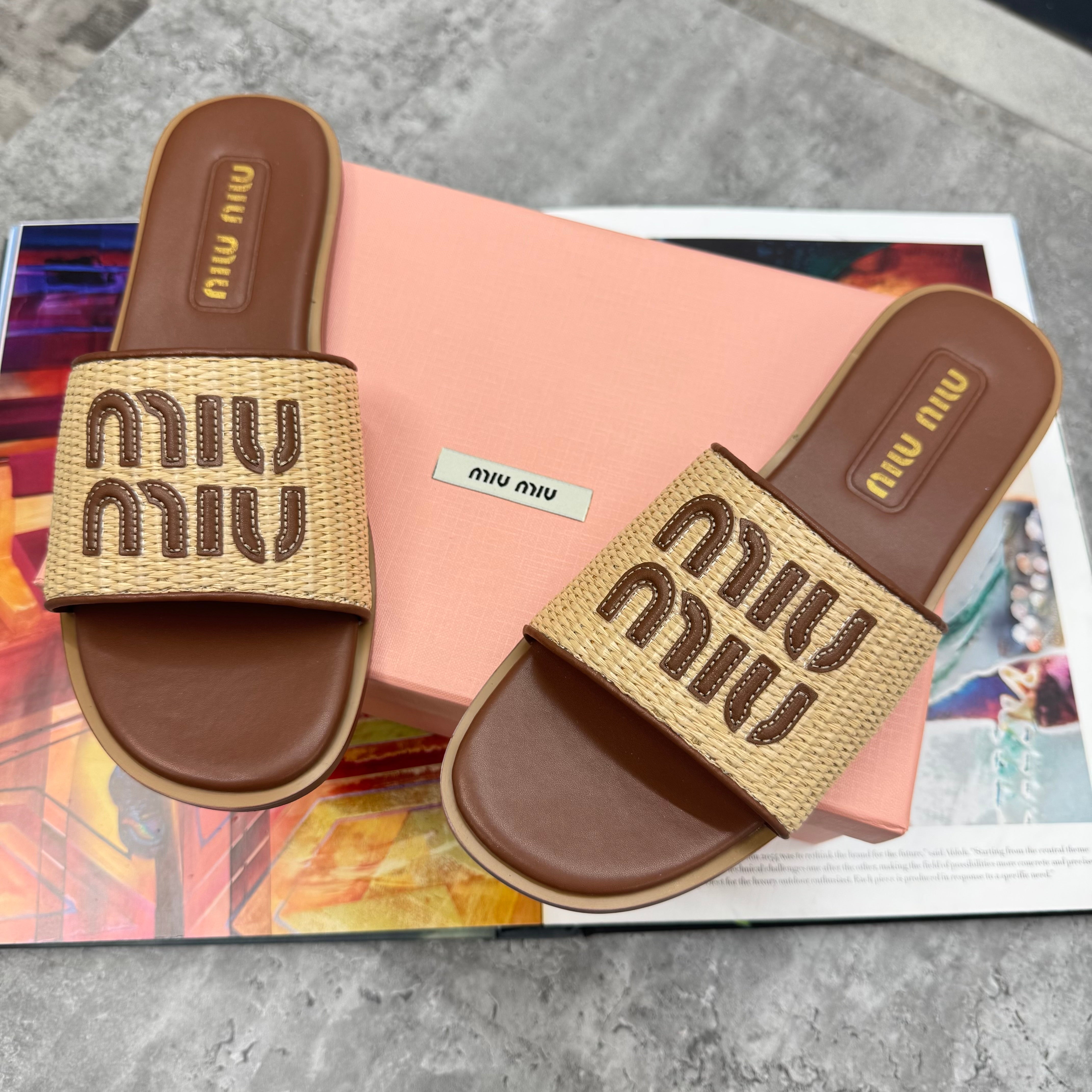 MM - WOMENS SLIDES - BROWN