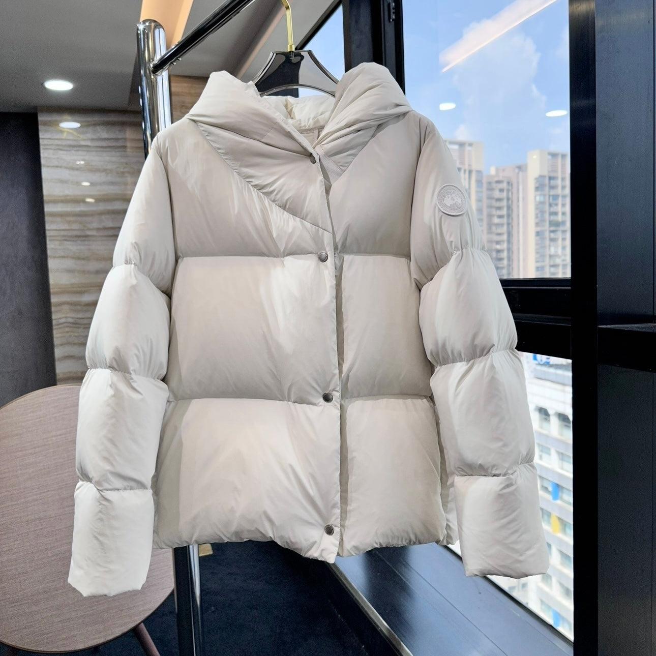 (PRE-ORDER) CG - WOMENS BLACK BADGE COAT - WHITE