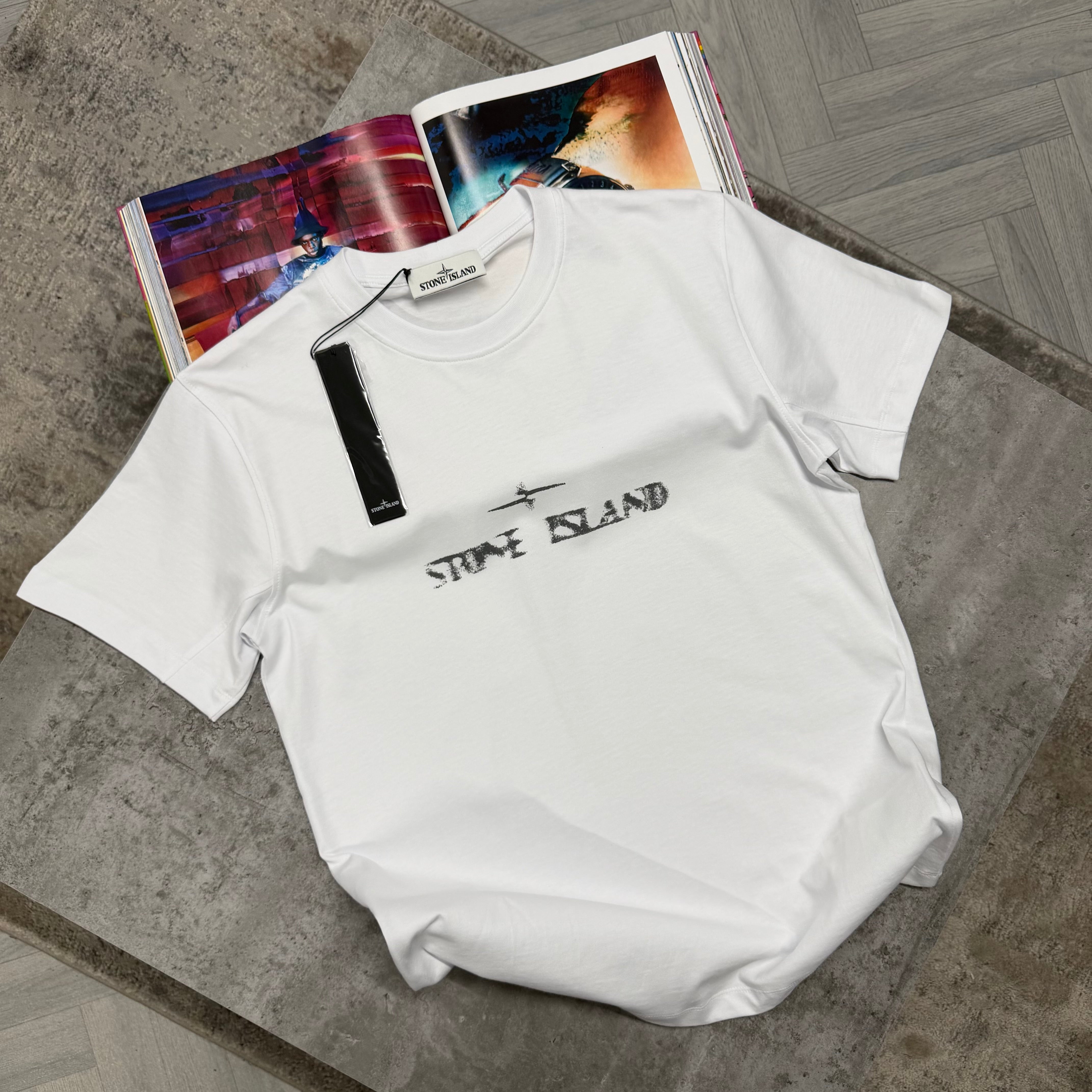 SI BLURR LOGO T SHIRT - WHITE