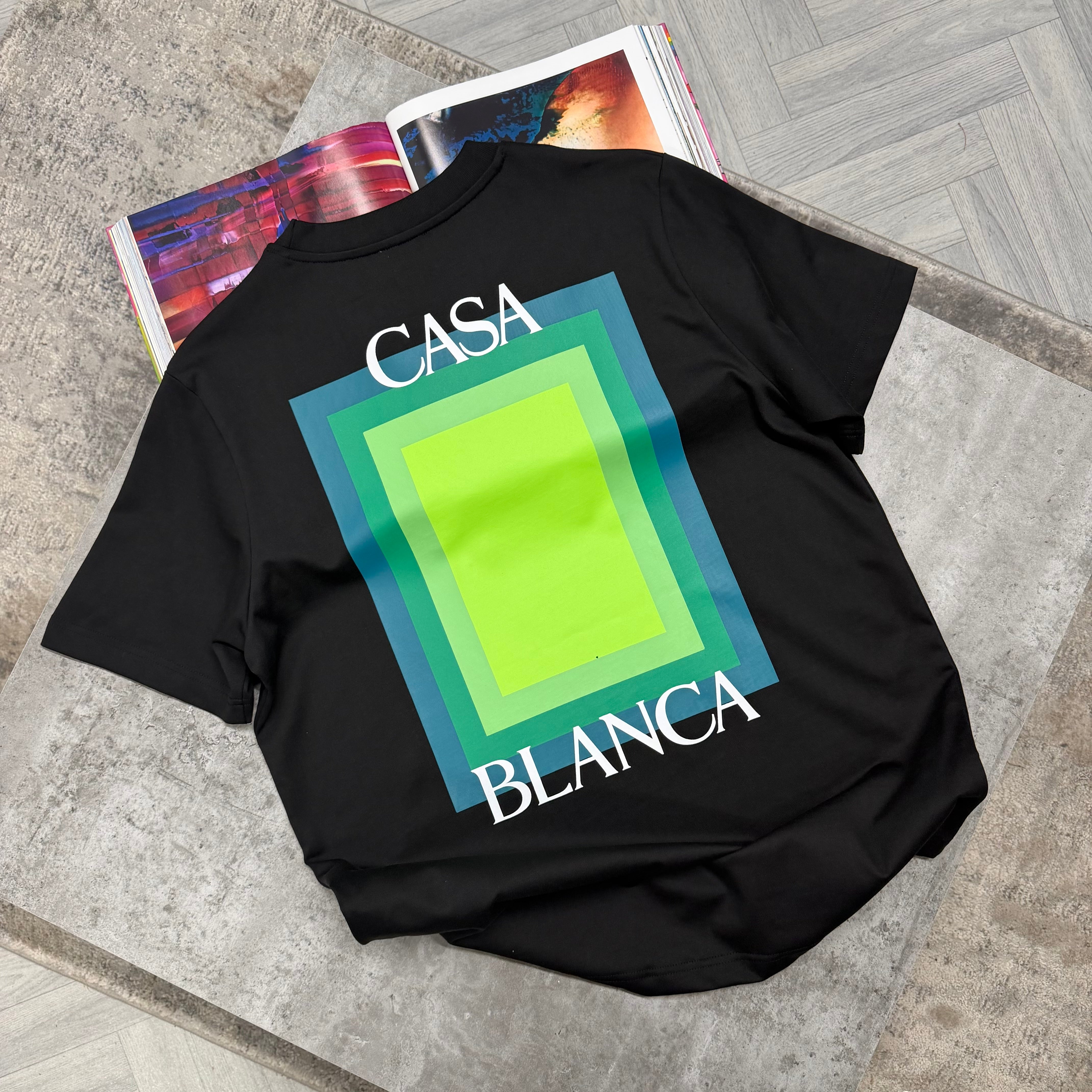 CB SQUARE LOGO T SHIRT - BLACK