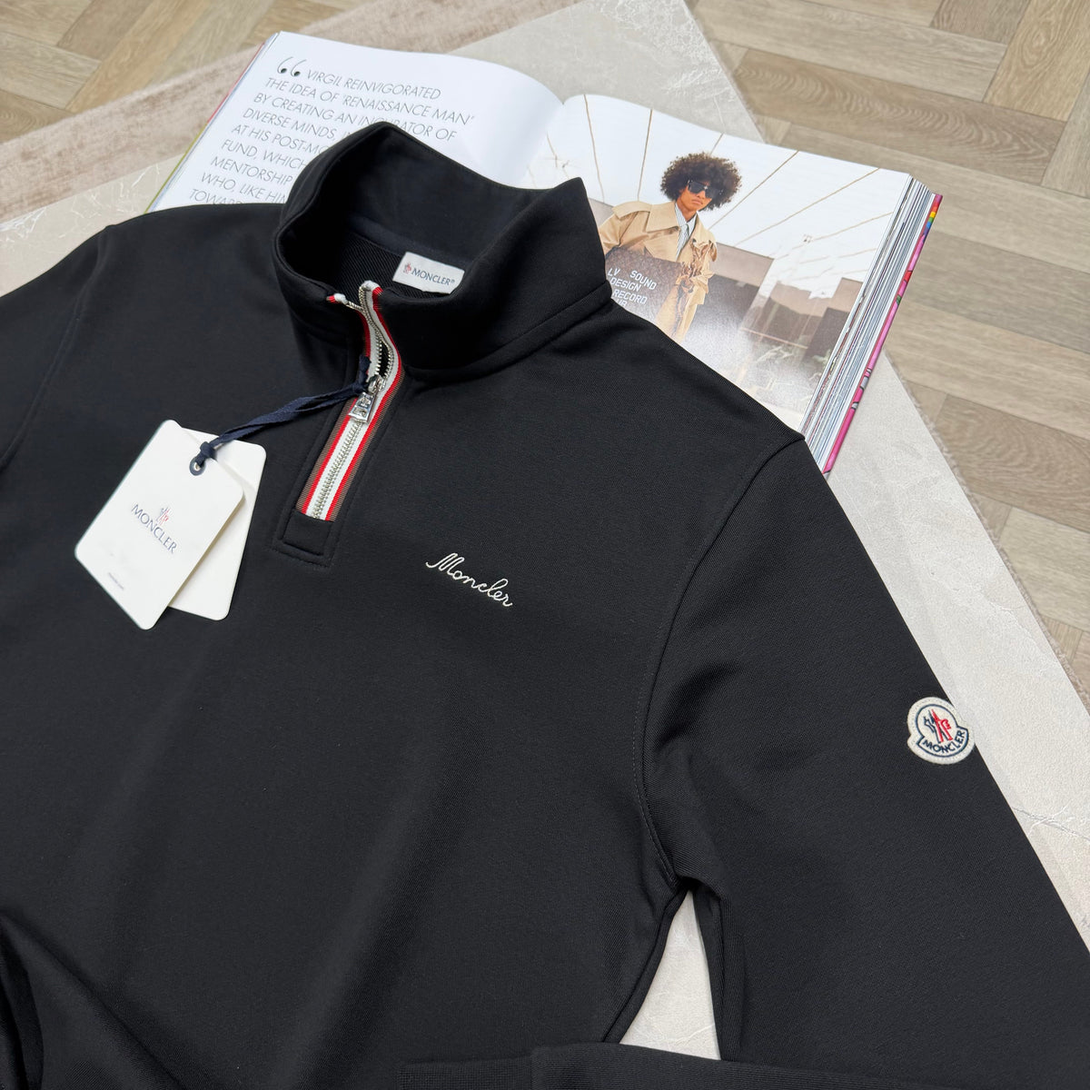 MNCLR HALF ZIP JUMPER - BLACK