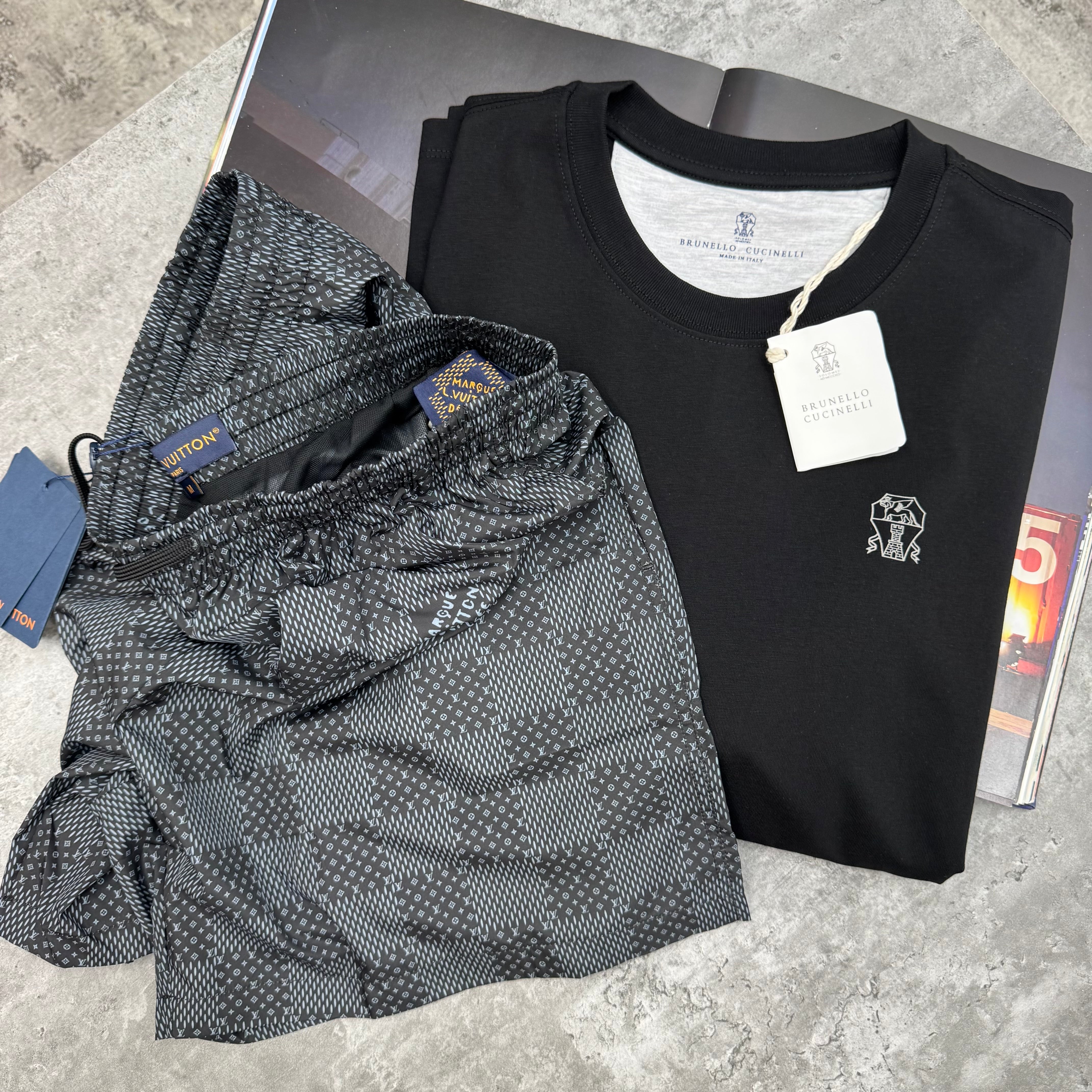 LVE - DAMIER SWIMS - BLACK