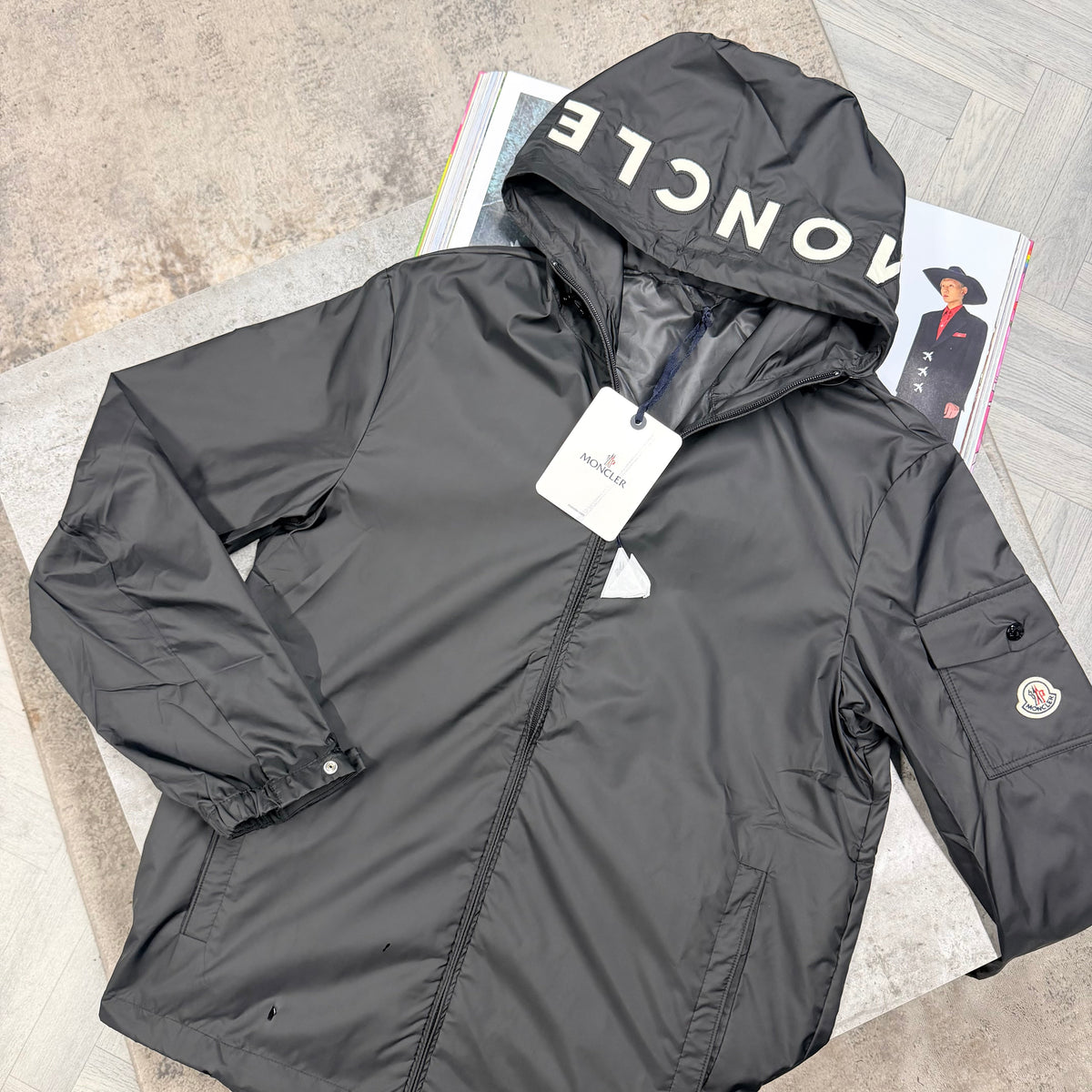 MNCLR SASSIERE HOODED JACKET - BLACK