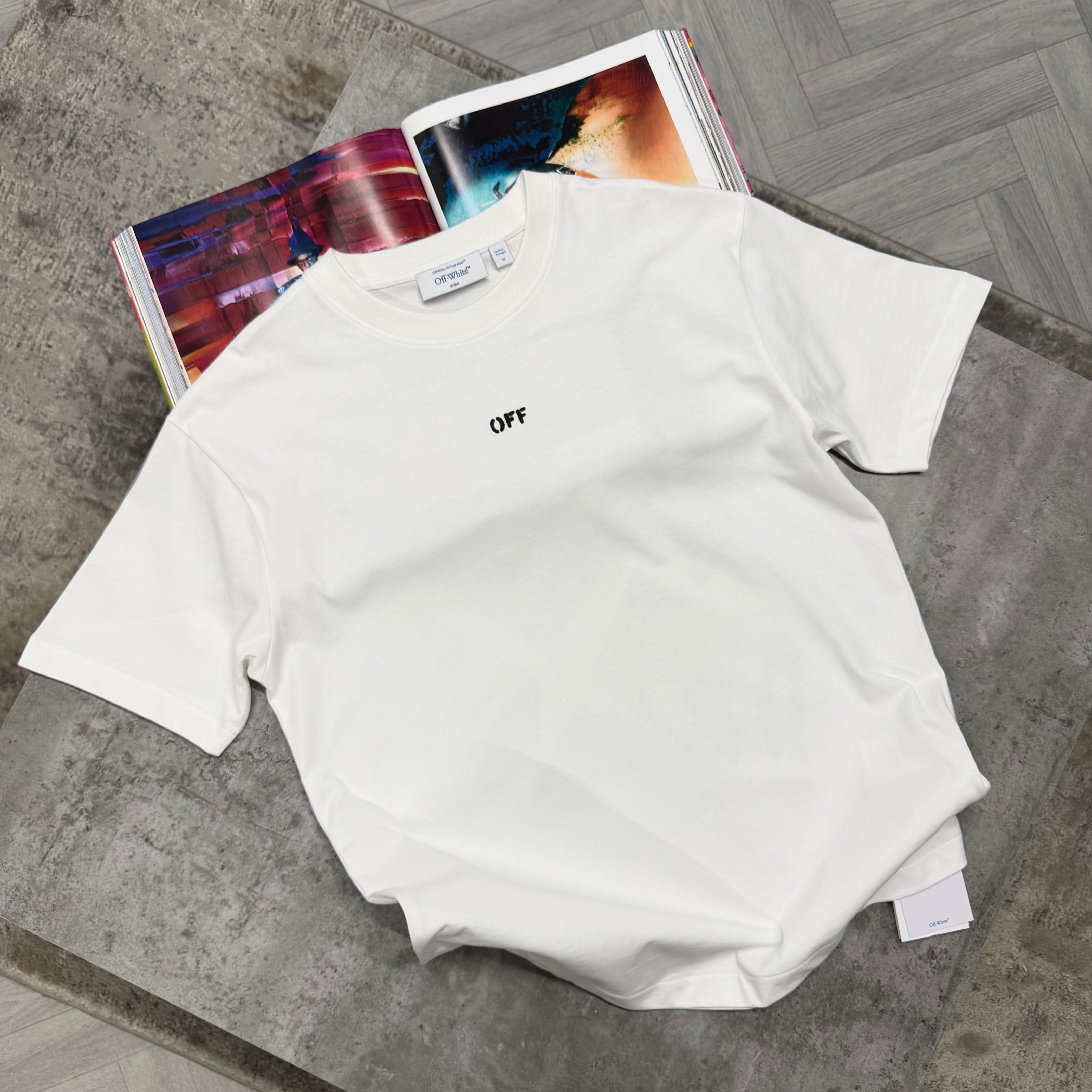 OW SPRAY T SHIRT - WHITE