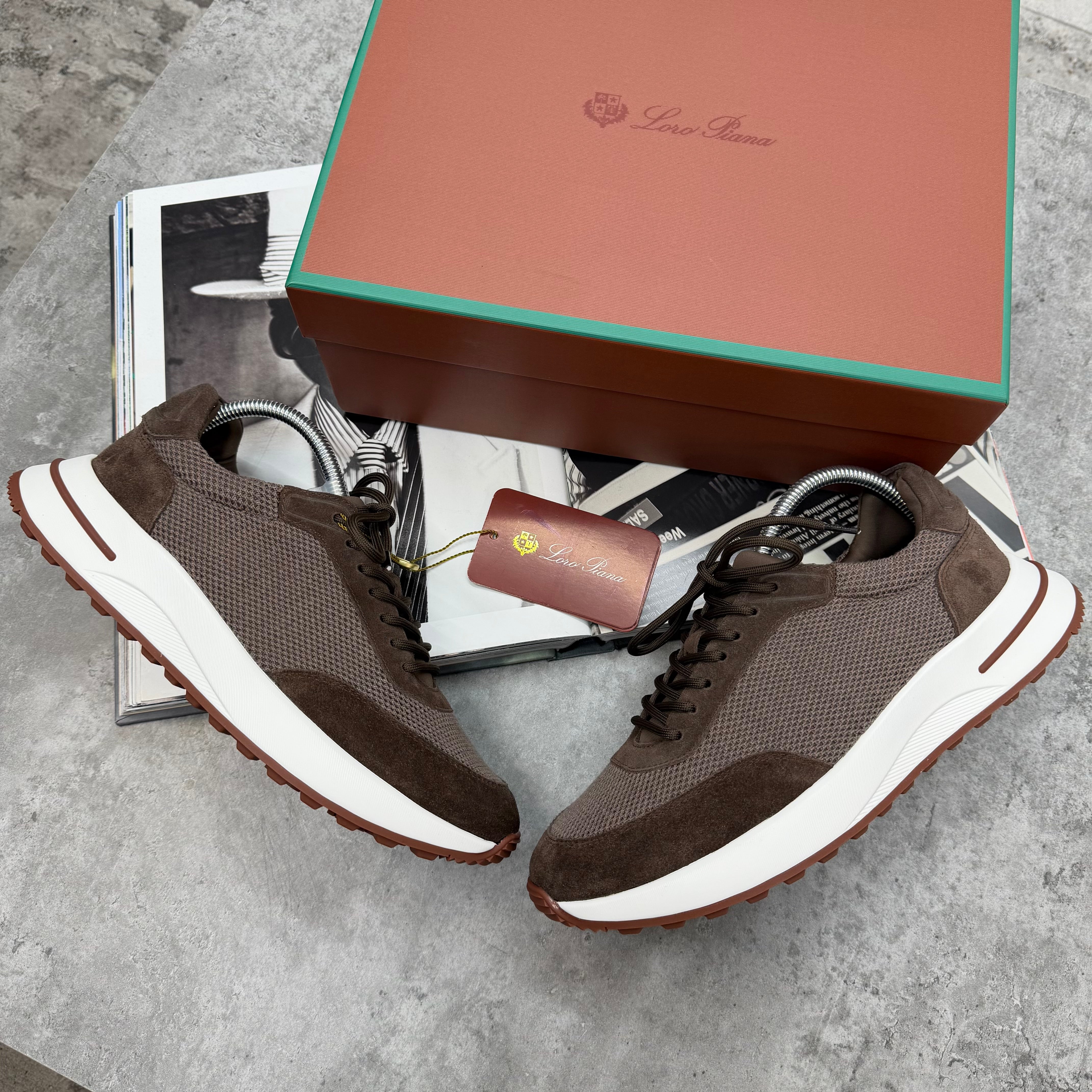 LORO - MESH TRAINERS - BROWN