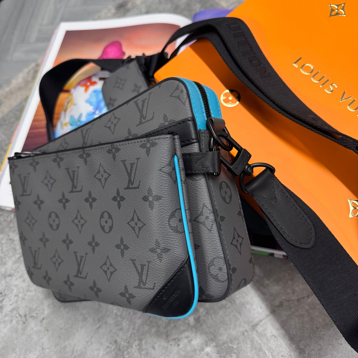 LVE TRIO BAG - GREY / AQUA