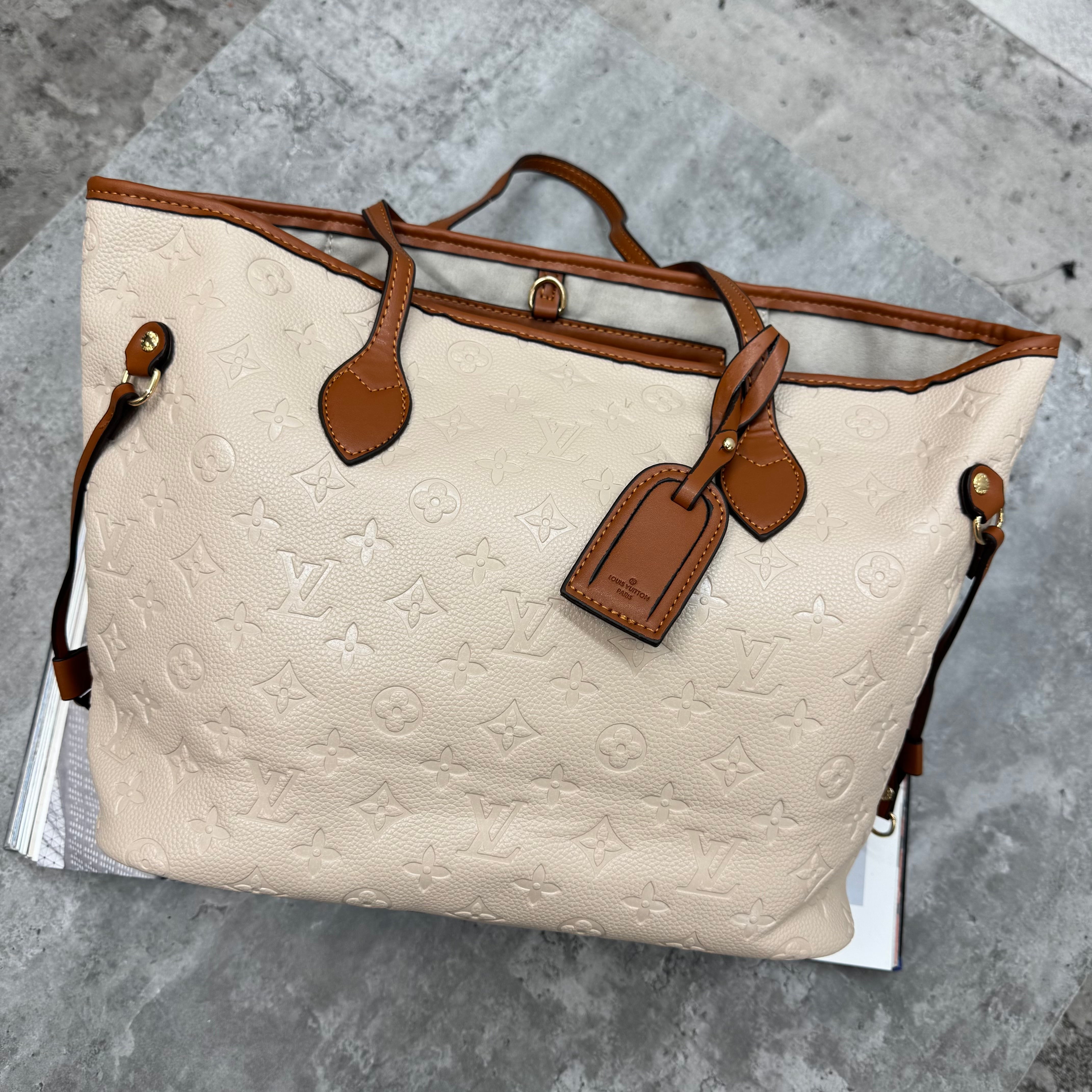 LVE - NEVERFULL TOTE BAG SMALL MONO - CREAM