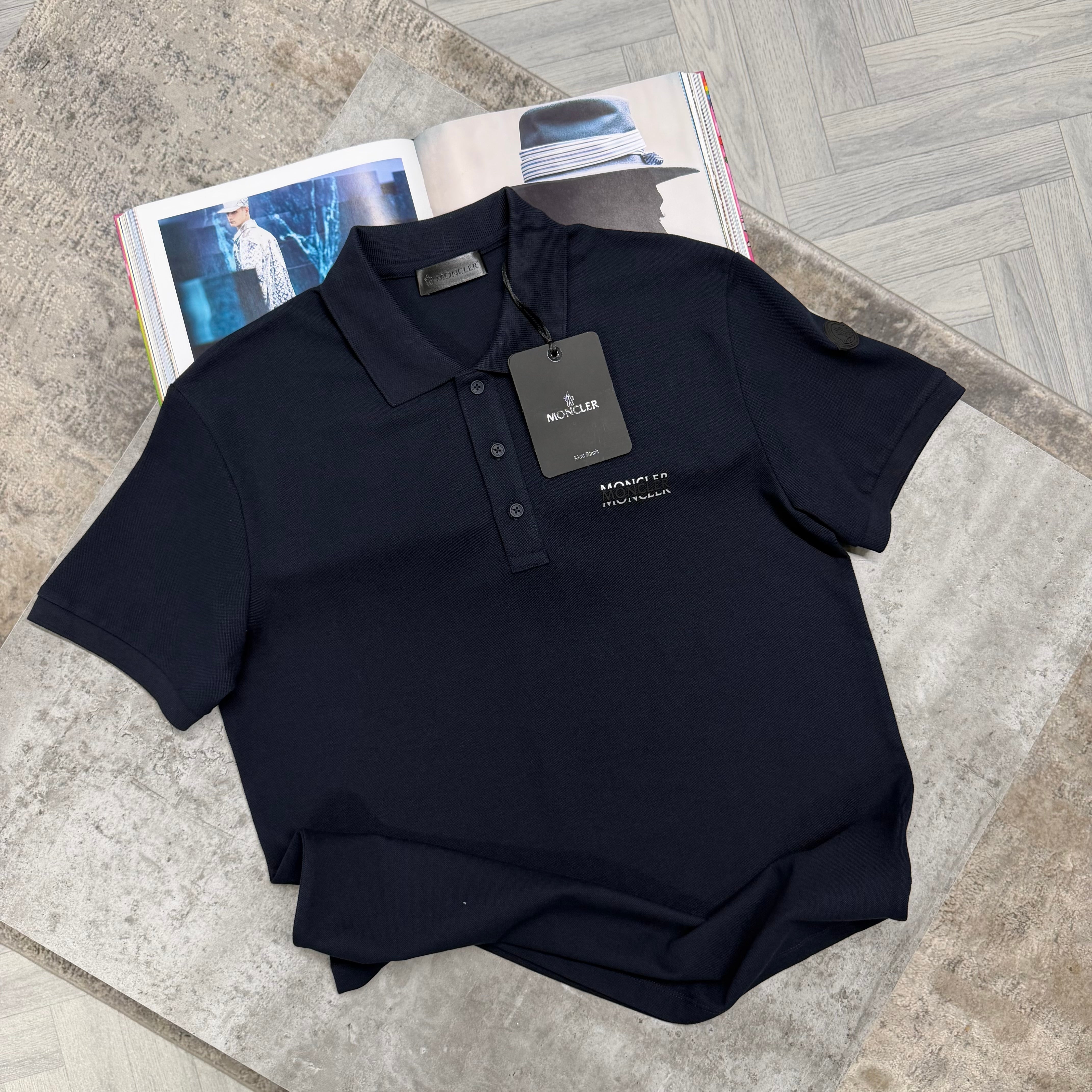 MNCLR SPLIT LOGO POLO - NAVY