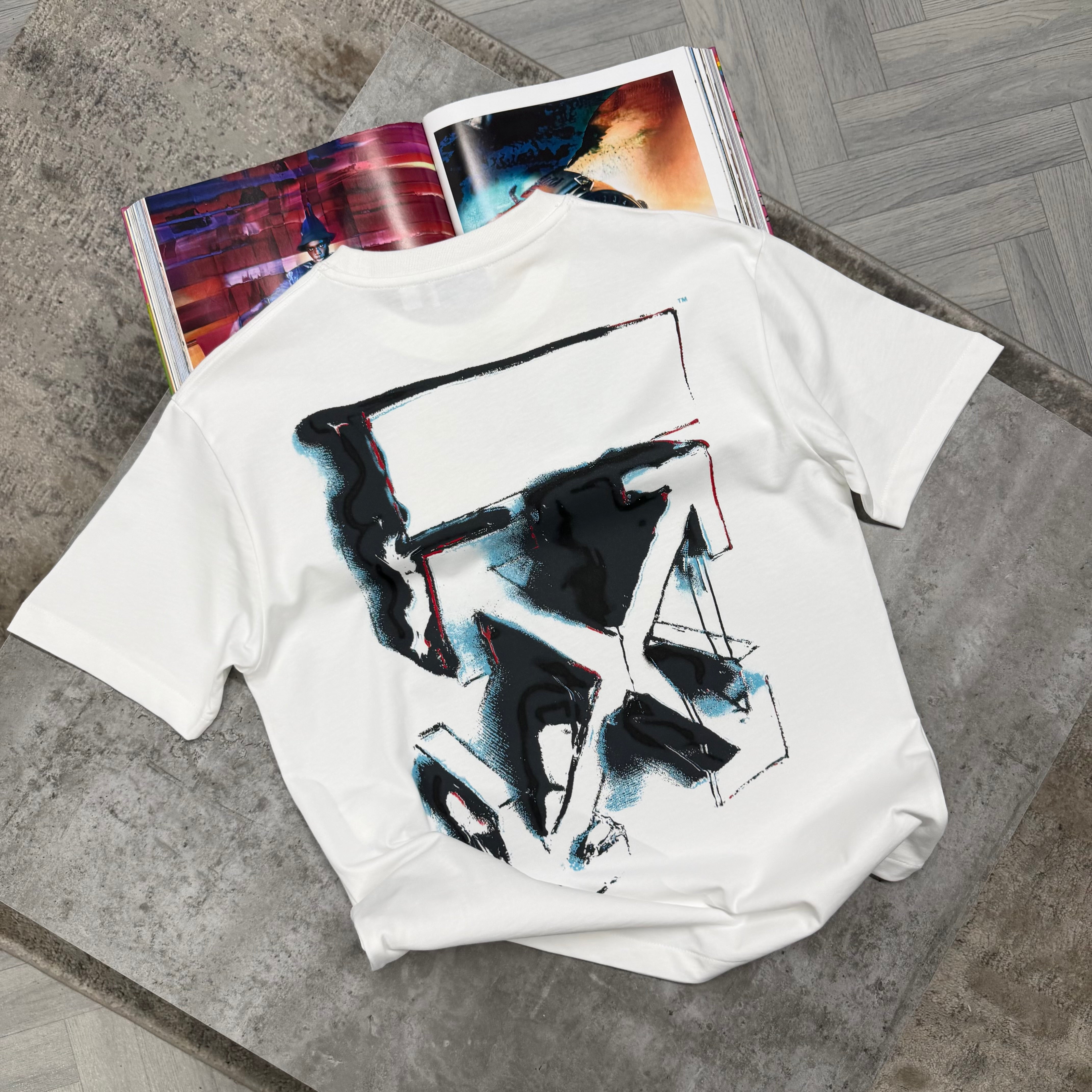 OW SPRAY T SHIRT - WHITE