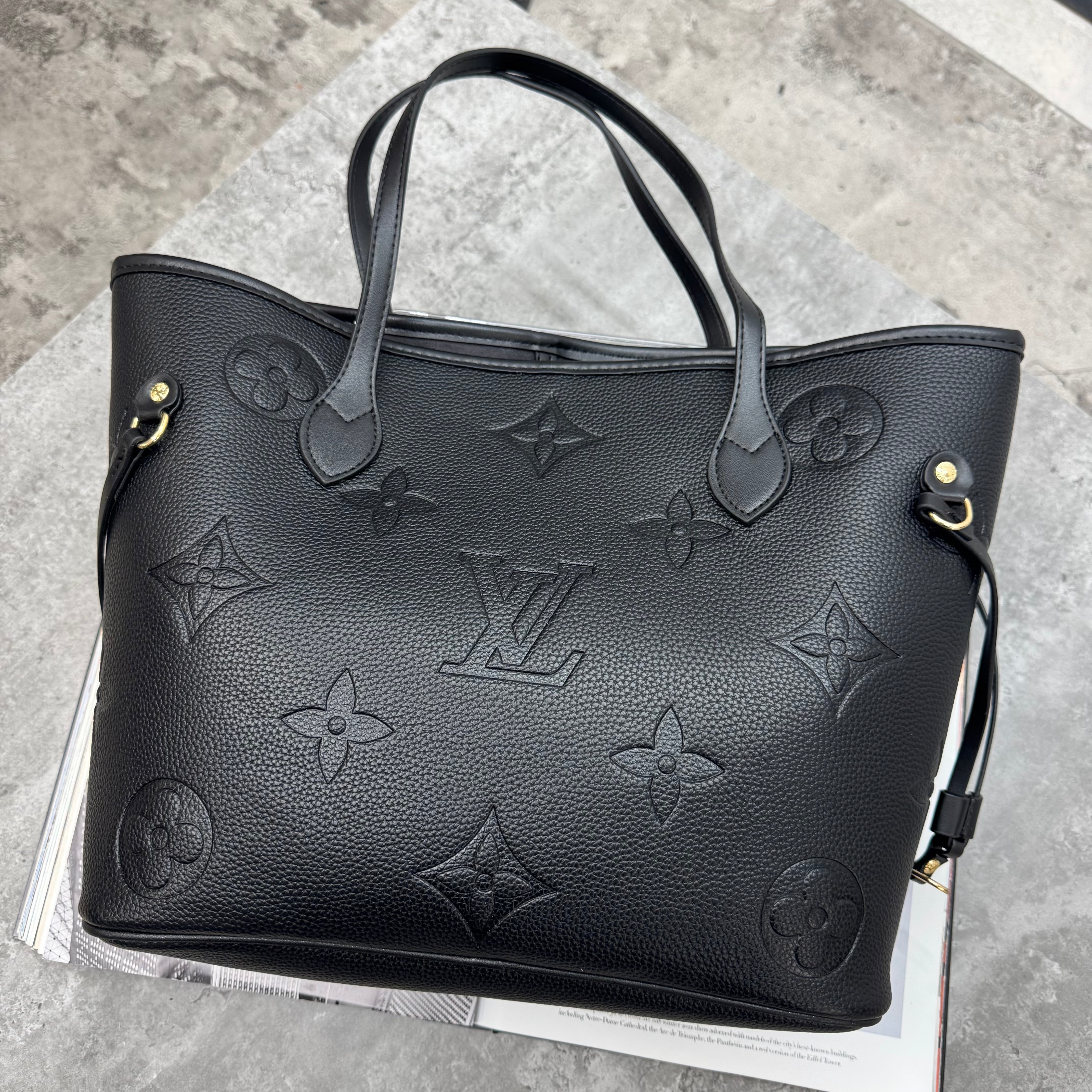LVE - NEVERFULL TOTE BAG LARGE MONO - BLACK