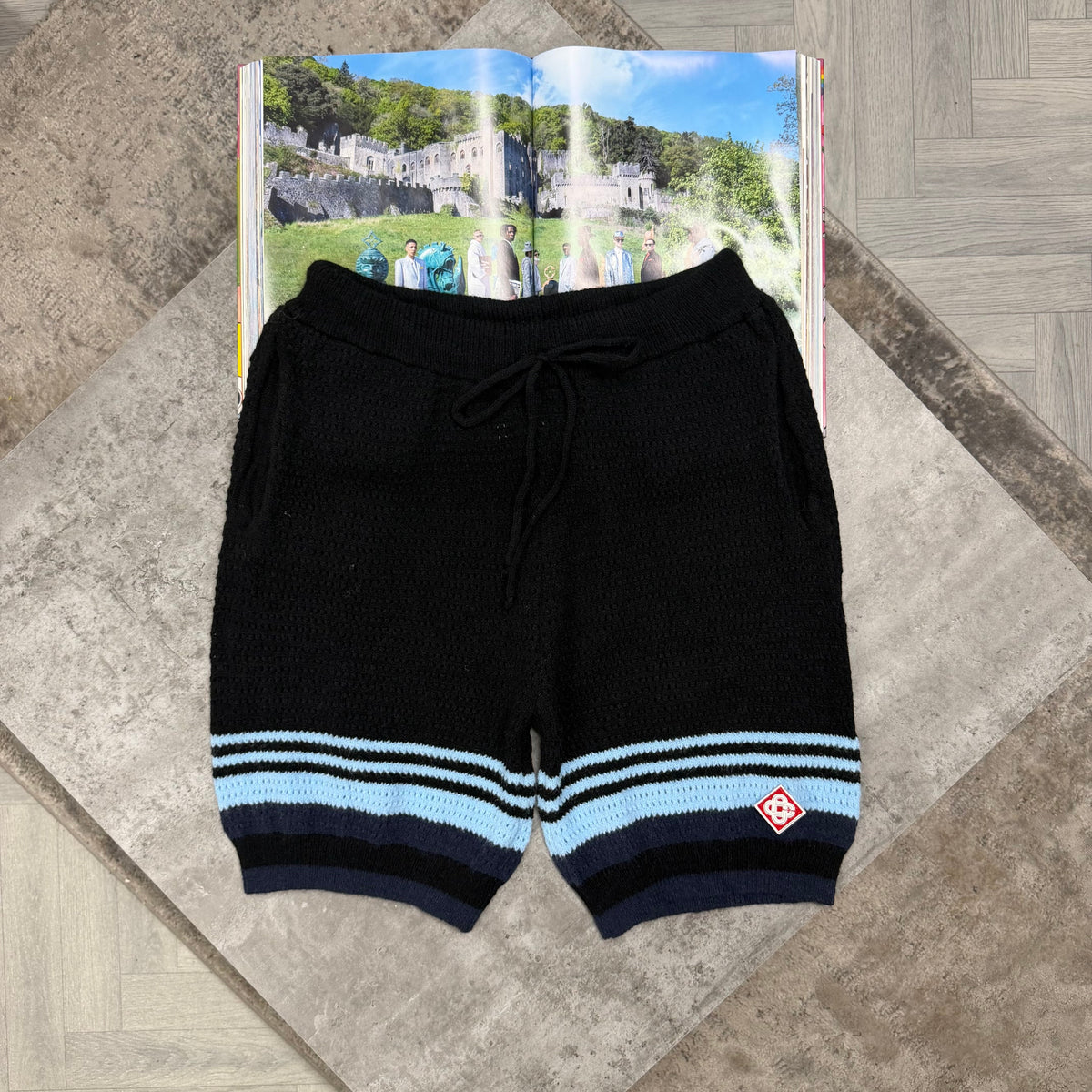 CB KNIT SET - BLACK / SKY BLUE